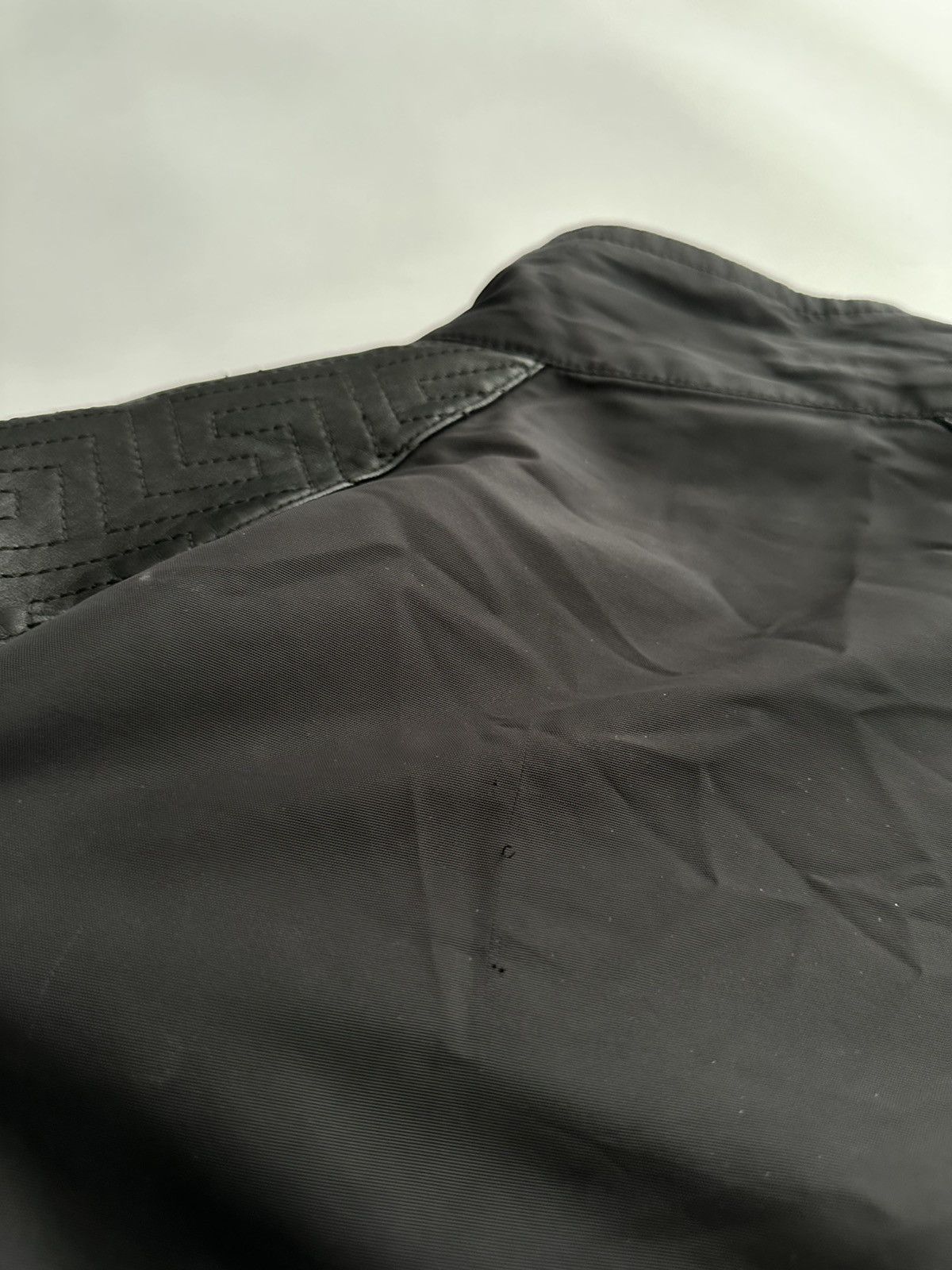 Versace Versace Mainline Nylon Leather Racer Jacket Size US L / EU 52-54 / 3 - 12 Thumbnail