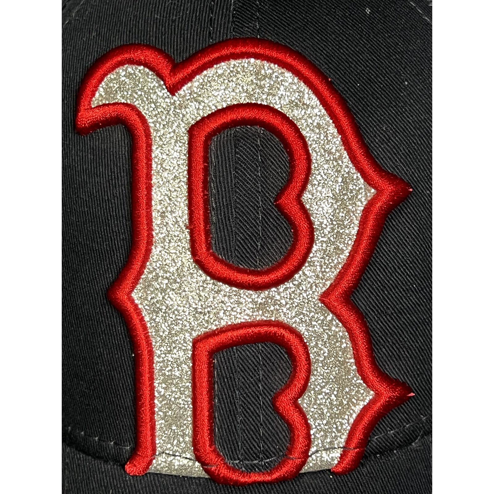 New Era NWT Women's New Era Glitter Boston Red Sox Navy Strapback Size ONE SIZE - 2 Thumbnail