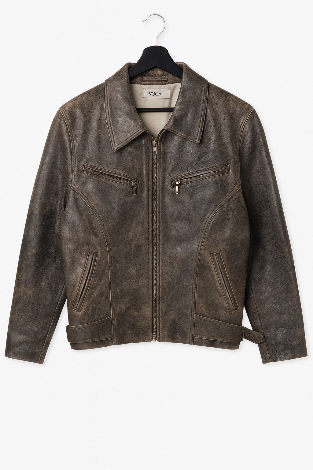 Genuine Leather Vintage VOGA Brown Leather Jacket – Classic Timeless Style Size US M / EU 48-50 / 2 - 1 Thumbnail