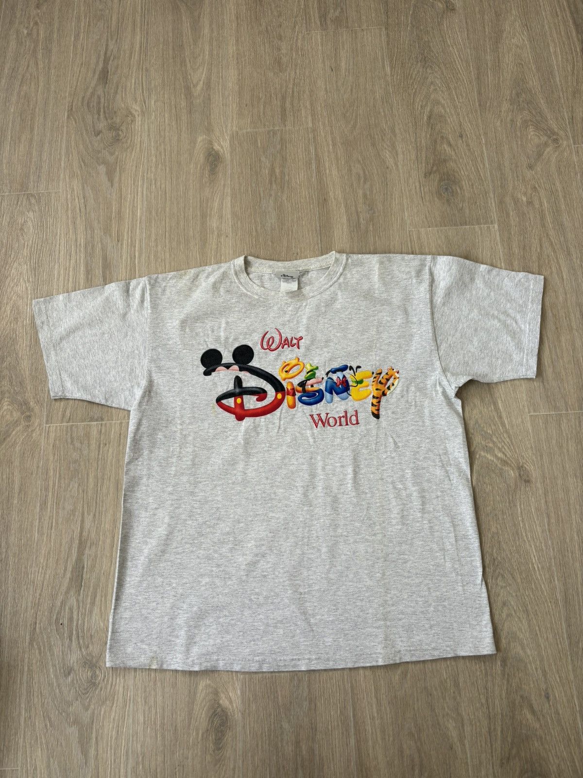 Pre-owned Disney Vintage  World T Shirt 1990s In Grey