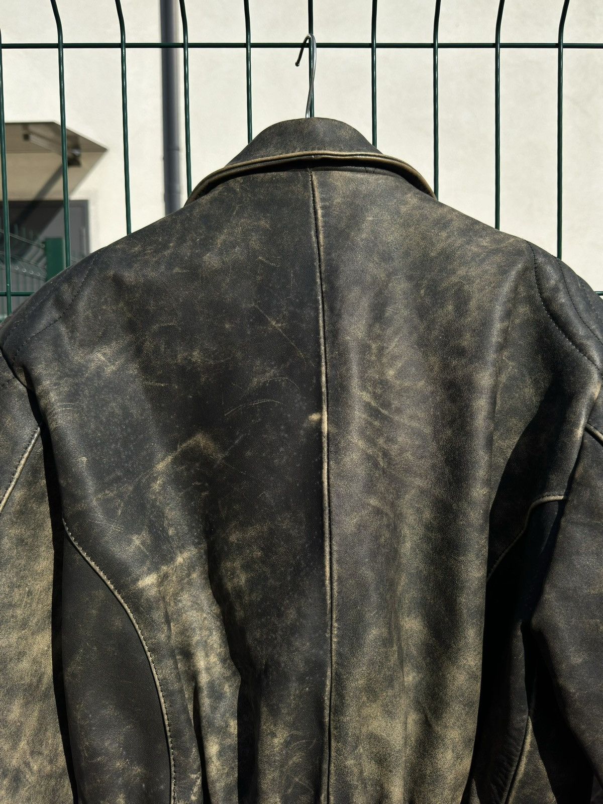 Vintage Vintage 80s Sun Faded Leather Biker Jacket Size US L / EU 52-54 / 3 - 11 Thumbnail