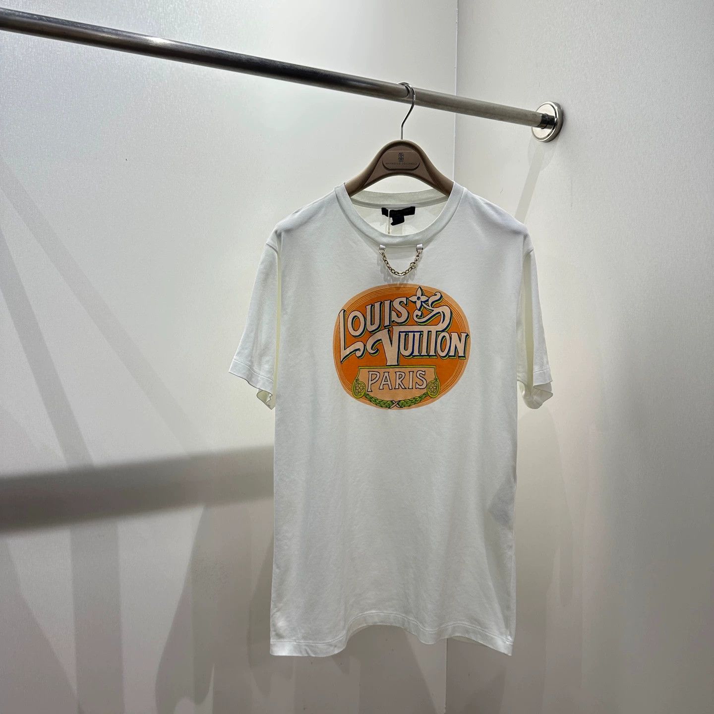 Louis Vuitton Louis Vuitton 25SS apr480 Stamp Chain Tee M Cotton Size M / US 6-8 / IT 42-44 - 1 Thumbnail