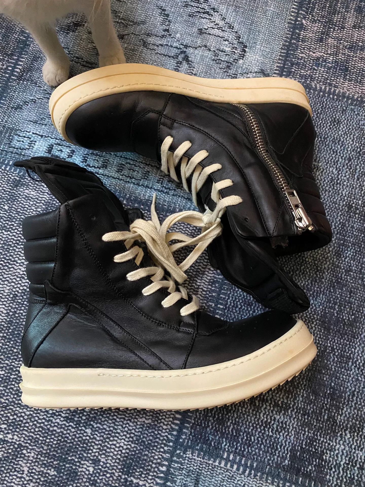 Rick Owens Rick Owens Leather Pink Hitop Sneakers 37 Women Size US 6.5 / IT 36.5 - 1 Thumbnail