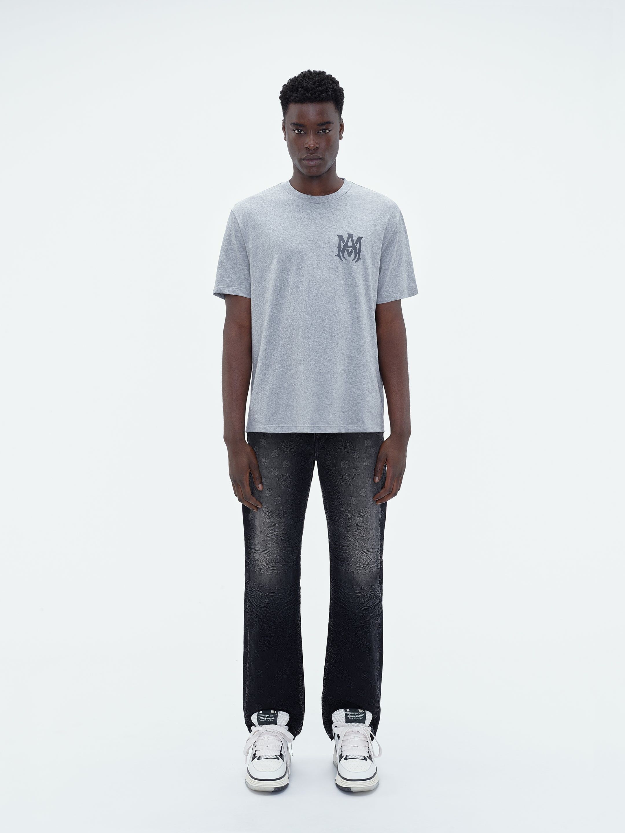 Amiri o1orln1025 MA Logo T-Shirt in Grey Size US M / EU 48-50 / 2 - 2 Thumbnail