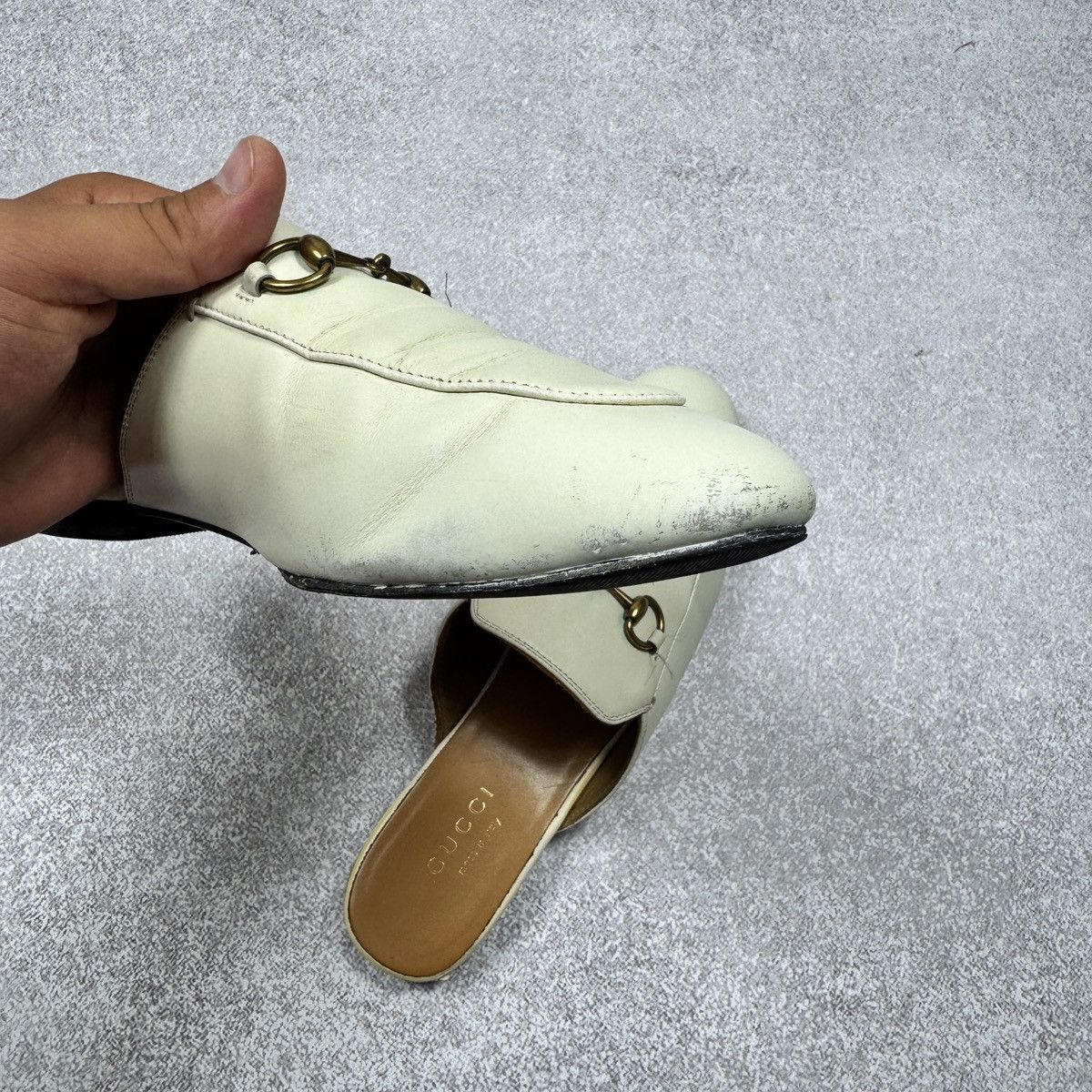 Gucci Authentic Gucci Princeton Beige Leather Vintage Mules Size US 8 / IT 38 - 17 Thumbnail