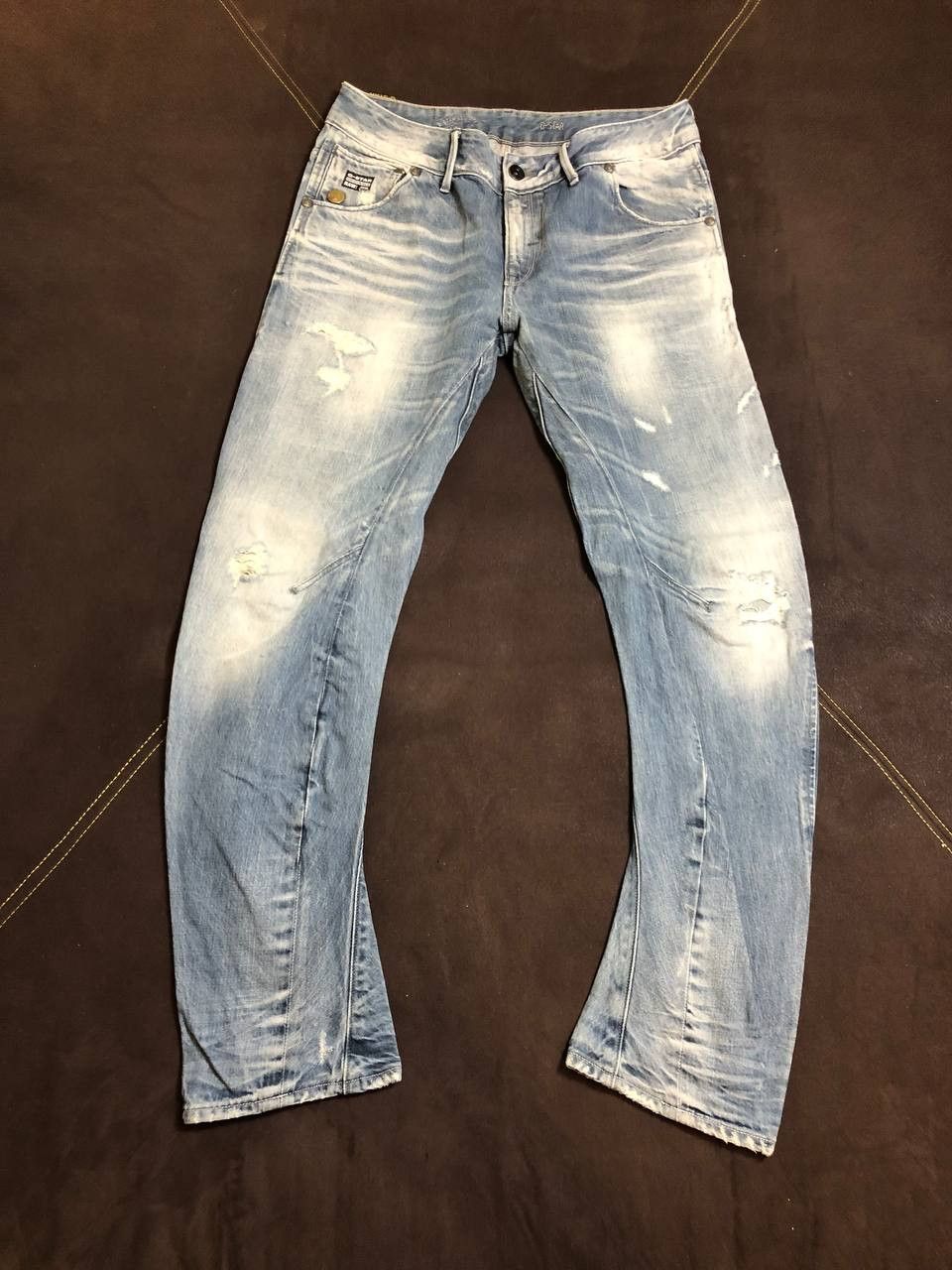 G-Star G-Star Raw Jeans Mens 3D Slim Button Fly Moto Denim Size US 29 - 1 Thumbnail