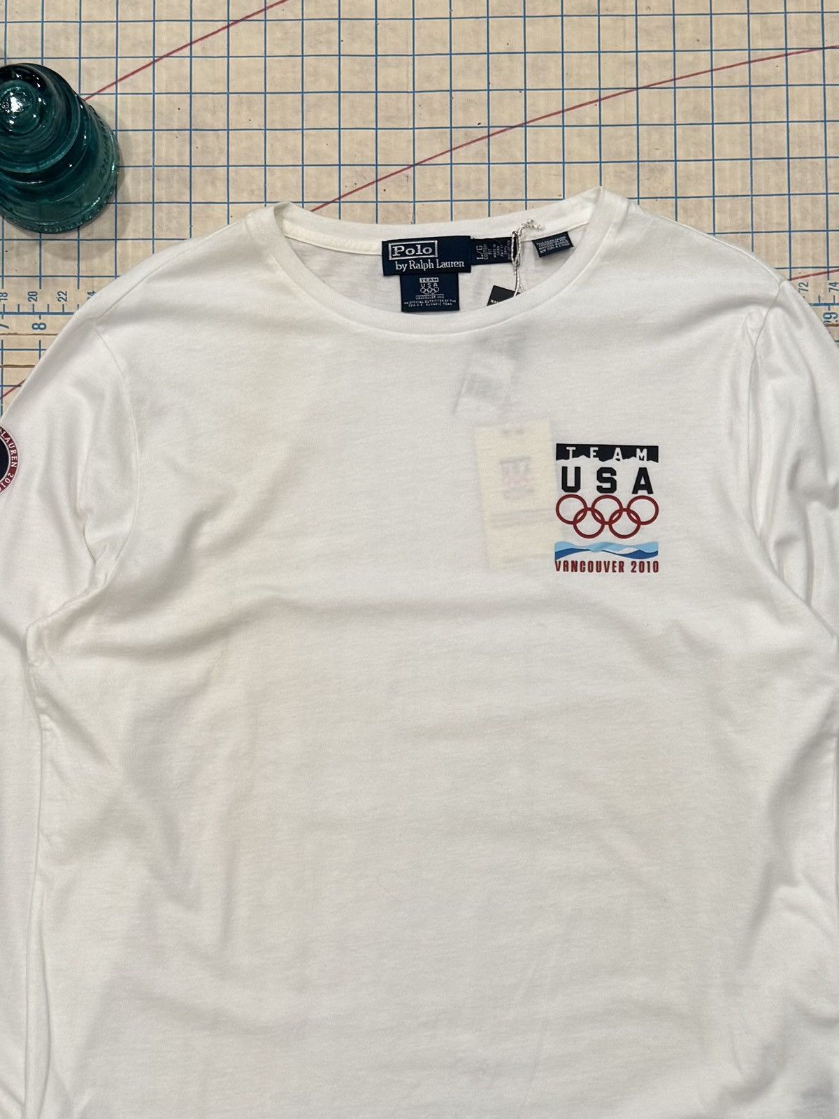 Polo Ralph Lauren NWT Polo Ralph Lauren Team USA 2010 Olympics L/S White Size US L / EU 52-54 / 3 - 3 Thumbnail