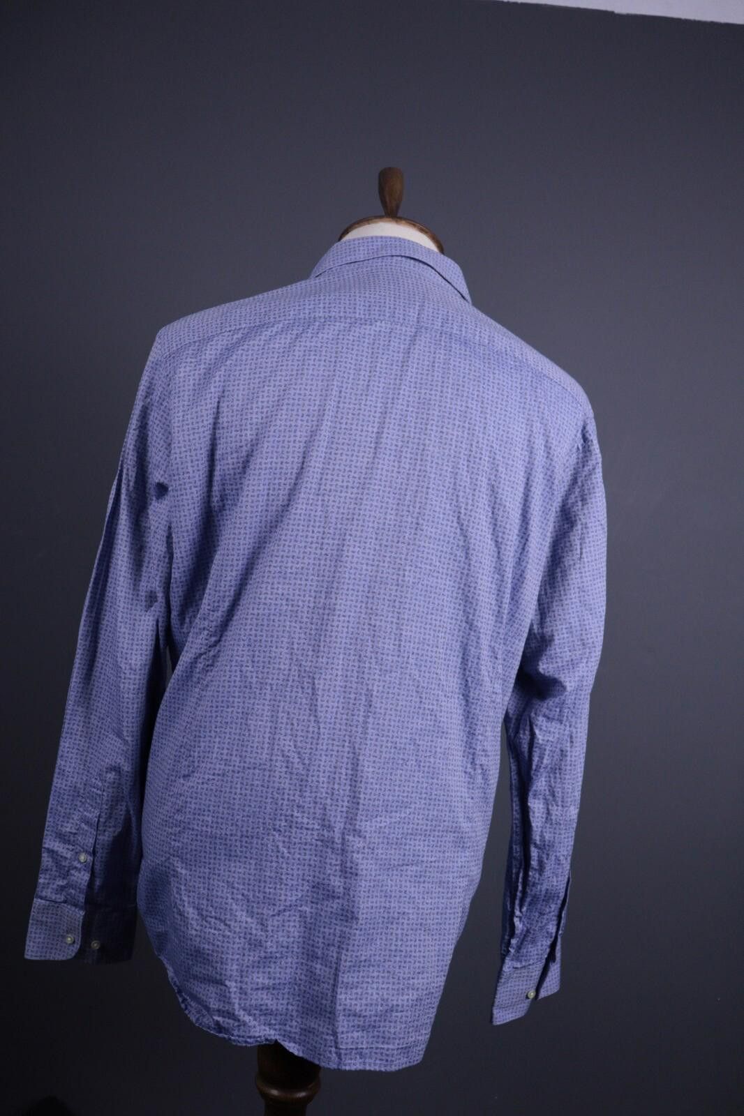 Hackett Hackett Mayfair Slim Fit Mini Paisley Shirt Size XXL Size US XXL / EU 58 / 5 - 6 Thumbnail