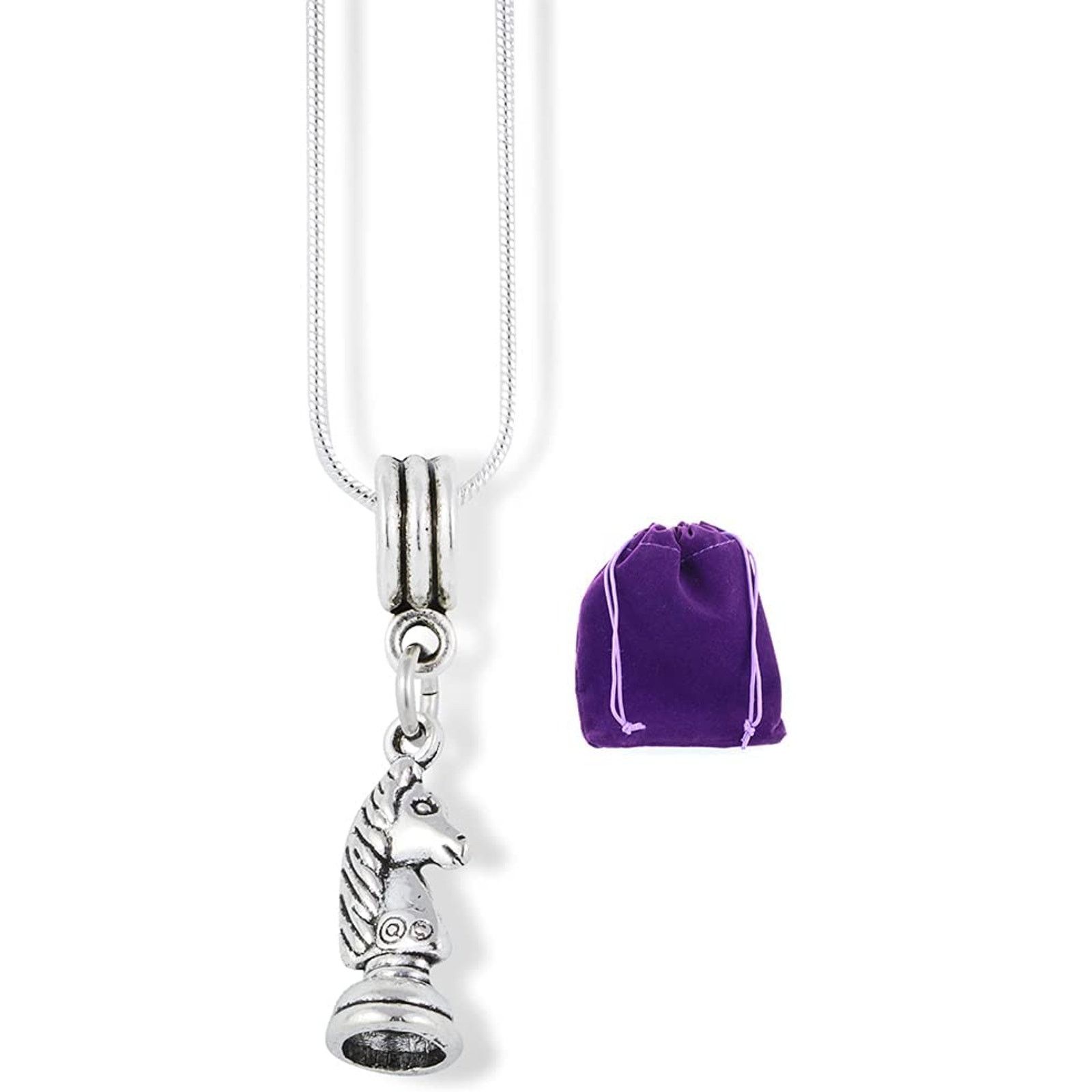 & Other Stories Knight Chess Piece Charm Snake Chain Necklace Size ONE SIZE - 1 Thumbnail