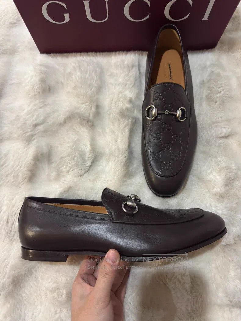 Gucci Guicci Full Print Horseshoe Buckle Loafers Leather Shoes Size US 10 / EU 43 - 2 Thumbnail