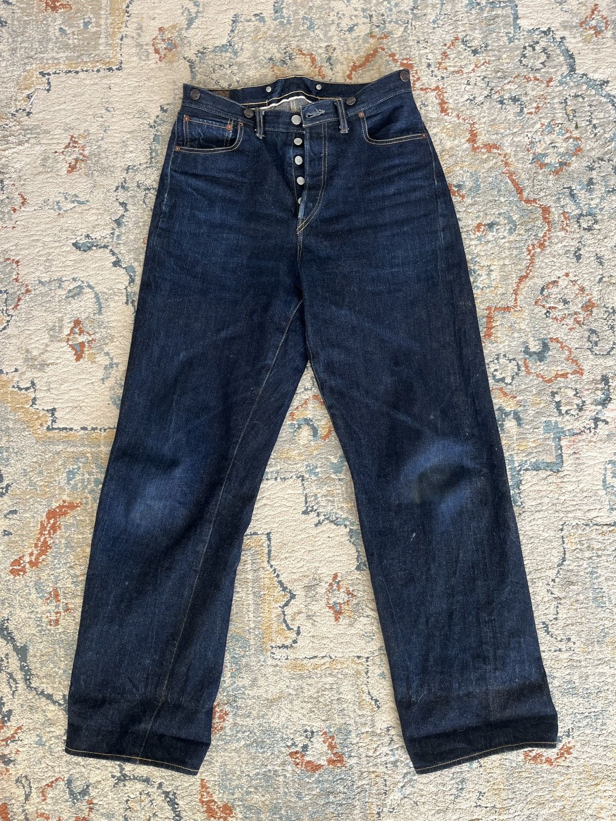Japanese Brand Belafonte Ragtime 1936 buckle back jeans Size US 33 - 2 Thumbnail