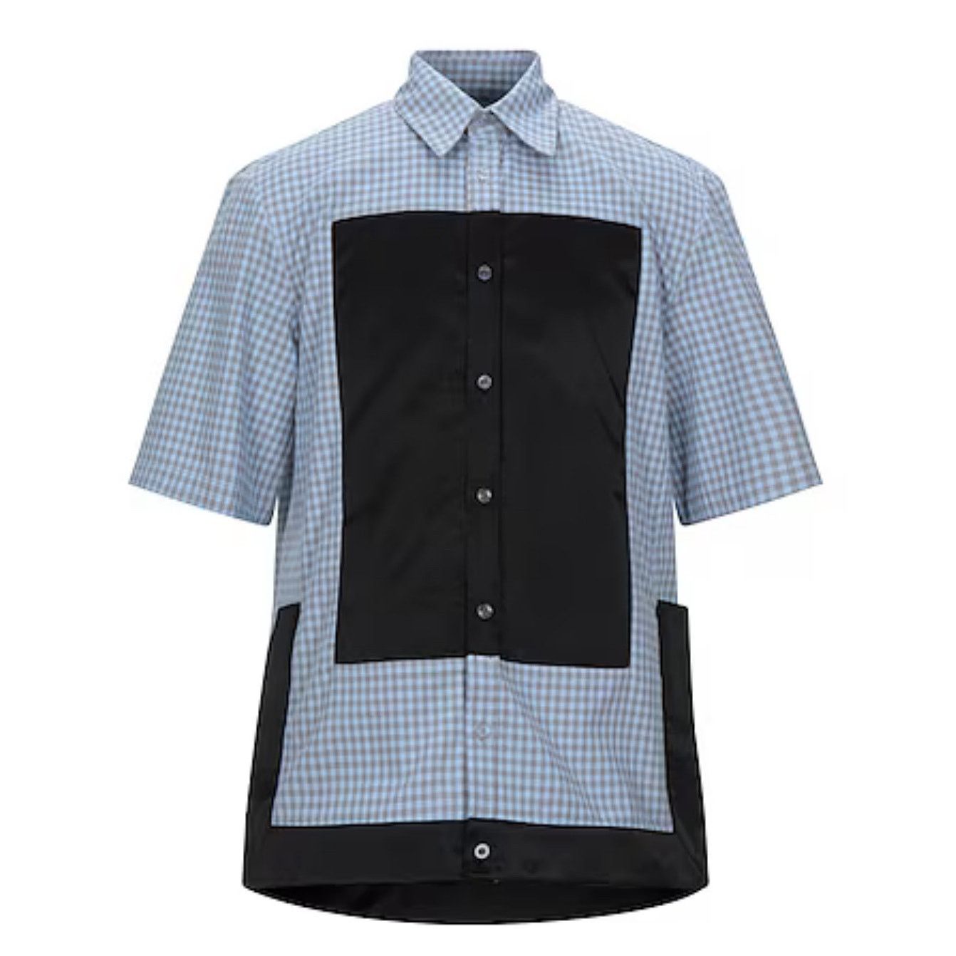 Nicomede Gingham Shirt with Satin Detail NWT Large