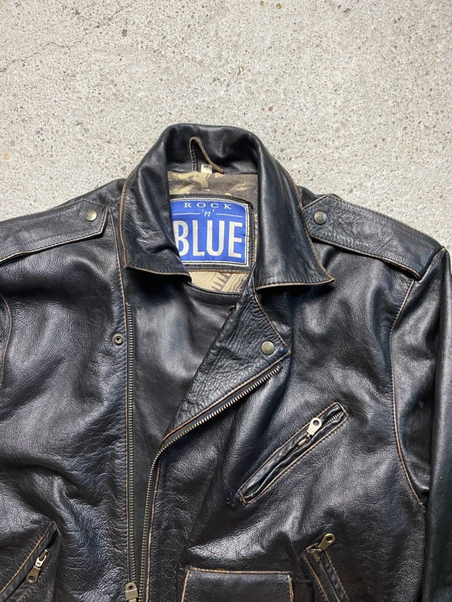 Other Leather jacket bomber avant garde archive rock n blue black Size US M / EU 48-50 / 2 - 14 Thumbnail