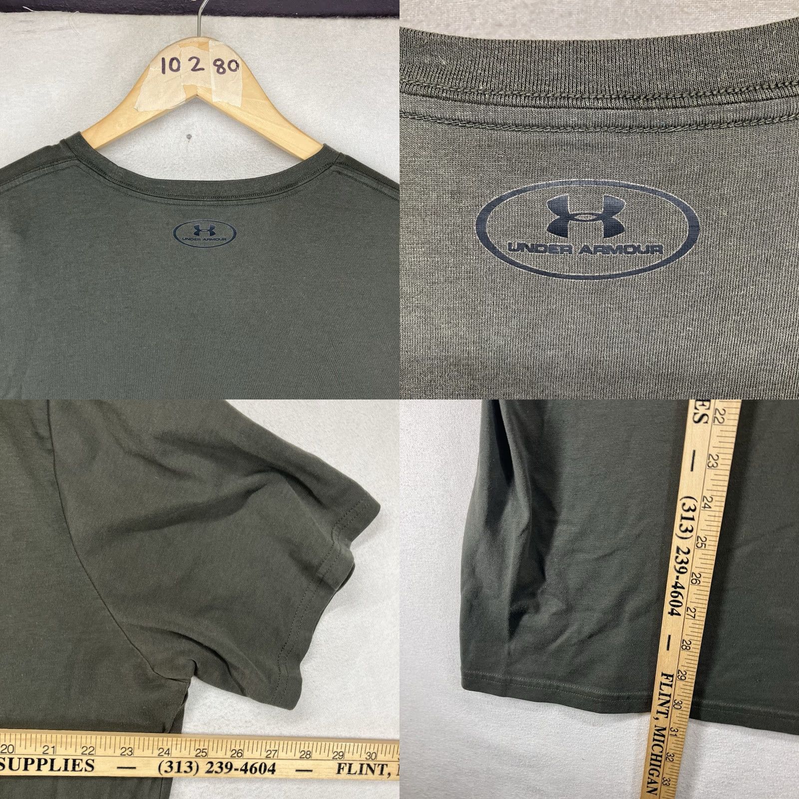 Under Armour Under Armour Men's 2XL UA Graphic Tee T-Shirt Short Sleeve Crew Neck Military Green Graphic Print Warrior HeatGear Breathable Lightweight Shirt Mens Size US XXL / EU 58 / 5 - 9 Thumbnail