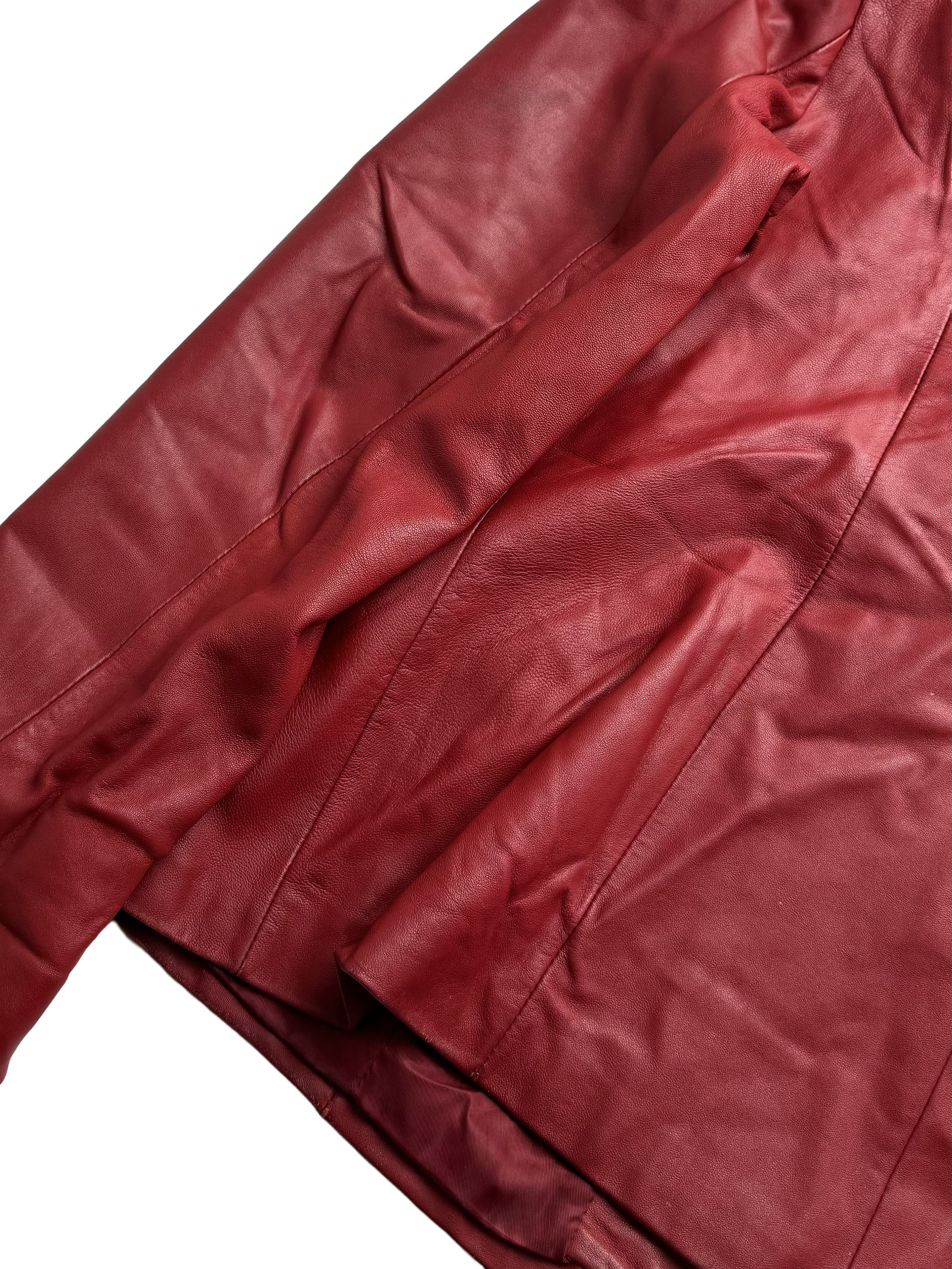 Vintage Vintage Y2K Leather Jacket Tailored Button Front Pocket Size L / US 10 / IT 46 - 12 Thumbnail