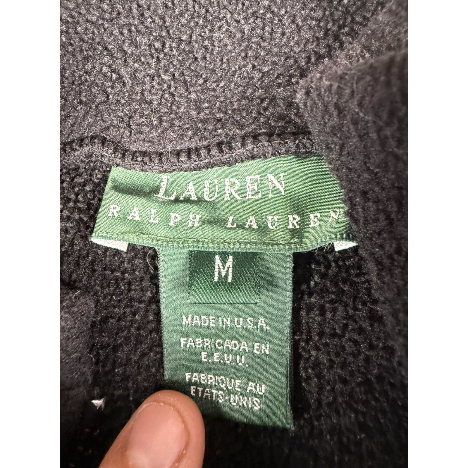 Ralph Lauren VINTAGE Ralph Lauren Jacket Unisex Adults Fleece Black Size M Medium Black fleece 1677 Used condition Size US M / EU 48-50 / 2 - 2 Thumbnail