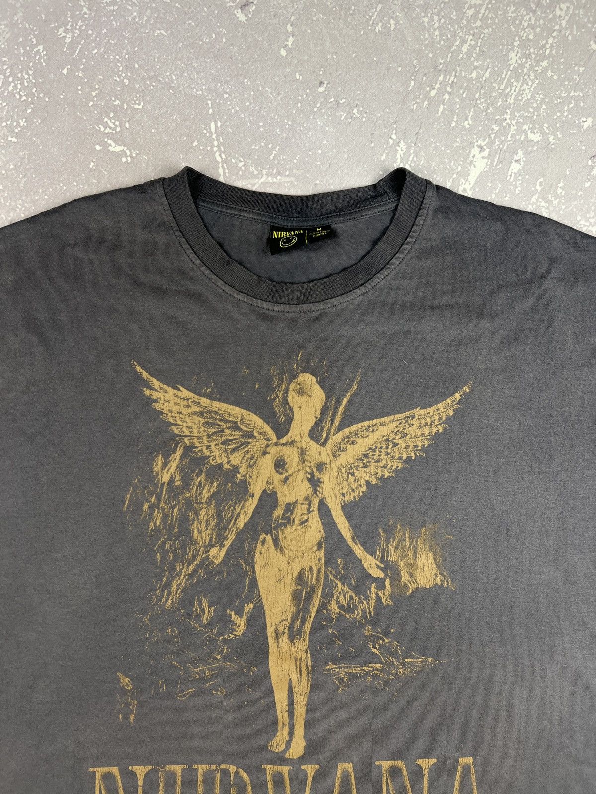 Band Tees Vintage Nirvana In Utero Logo T Shirt Mens XL Gray Size US XL / EU 56 / 4 - 3 Thumbnail