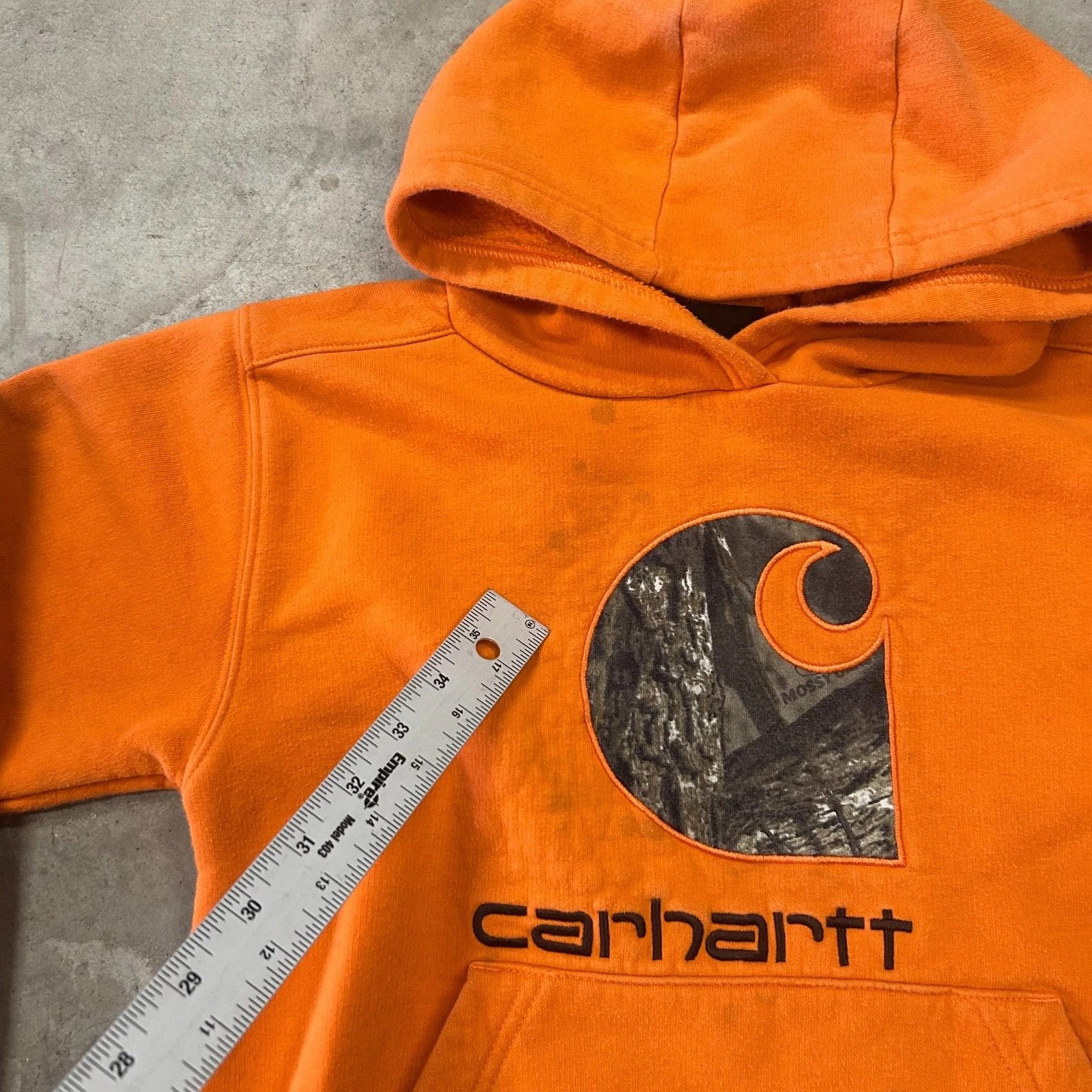 Carhartt Carhartt Youth Small (8/10) Orange Hoodie Camo Logo READ Size US S / EU 44-46 / 1 - 8 Thumbnail
