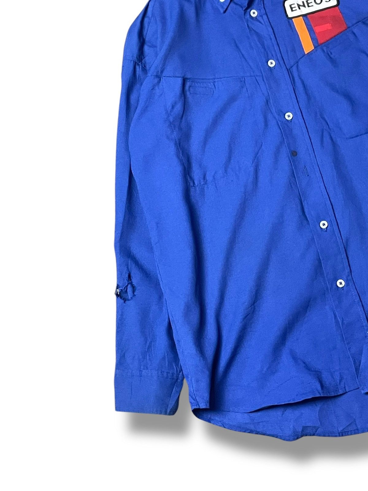 Japanese Brand × Vintage × Yamaha Vintage ENEOS Racing Worker Button Up Shirt (88) Size US L / EU 52-54 / 3 - 3 Thumbnail