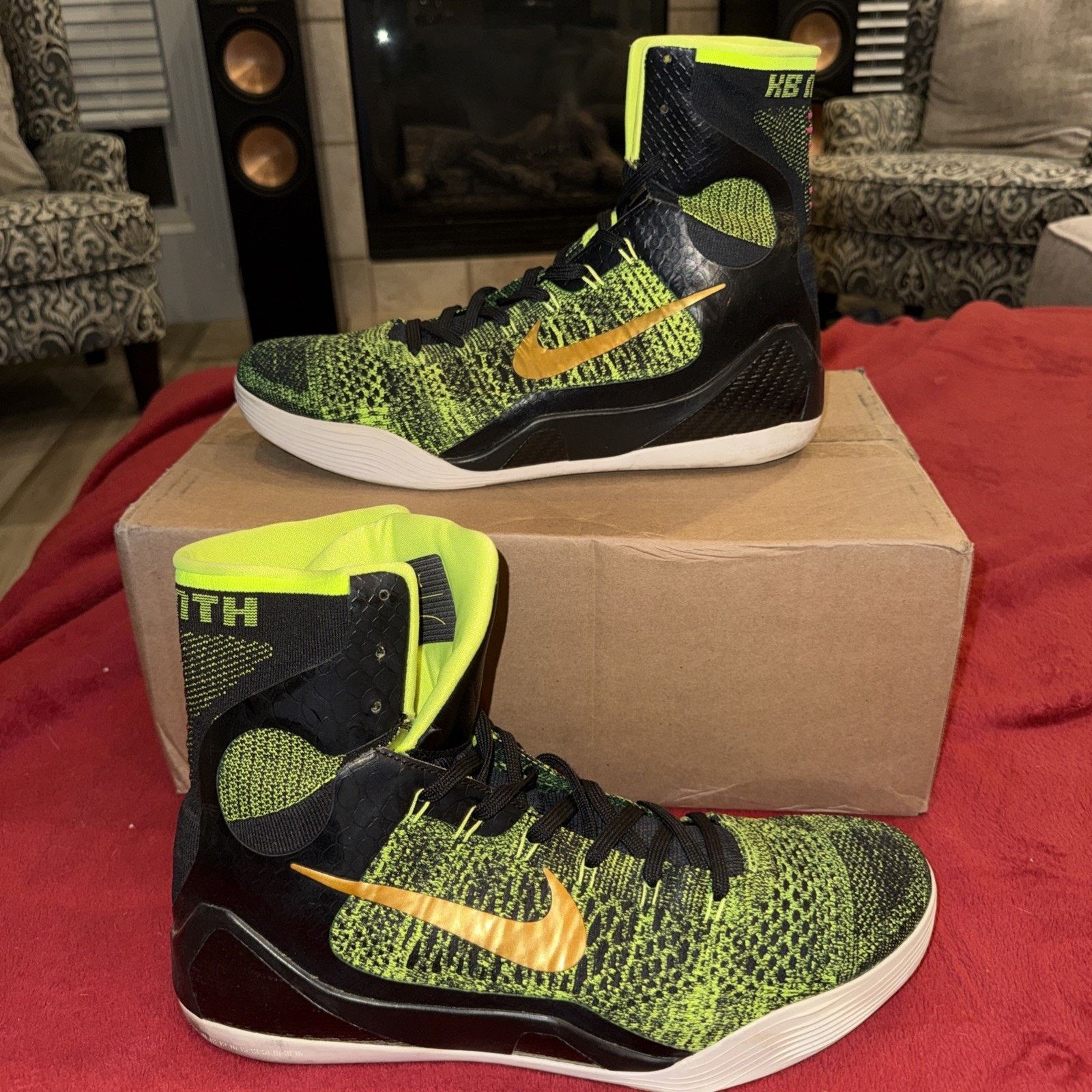Nike Nike Kobe IX Elite High Volt Gold Black Men’s 14 630847-077 Size US 14 / EU 47 - 3 Thumbnail