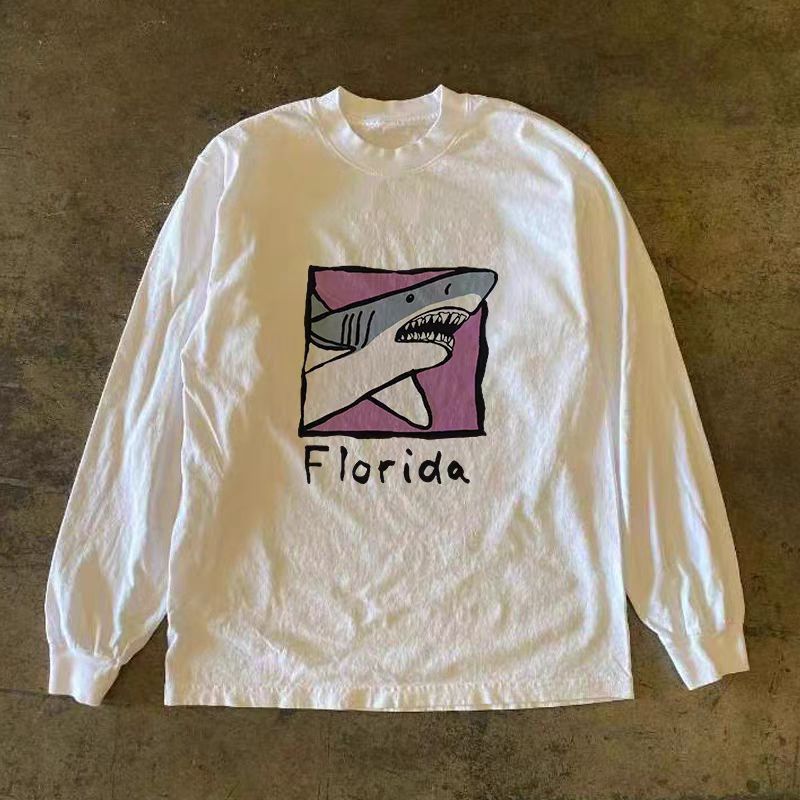 Japanese Brand × Vintage Shark pattern casual retro long sleeve t-shirt Size US L / EU 52-54 / 3 - 1 Thumbnail