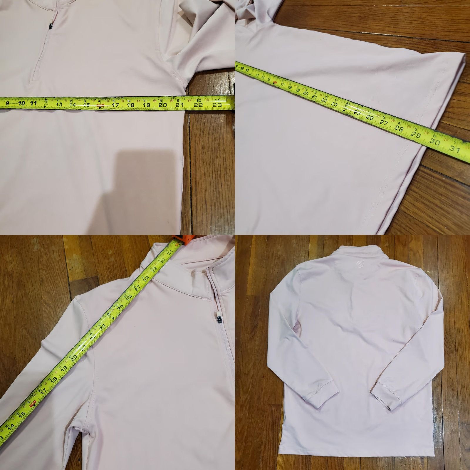 Pinko GreenSide Pullover Mens Large Pink 1/4 Zip Long Sleeve Golf Shirt Performance Size US L / EU 52-54 / 3 - 8 Thumbnail