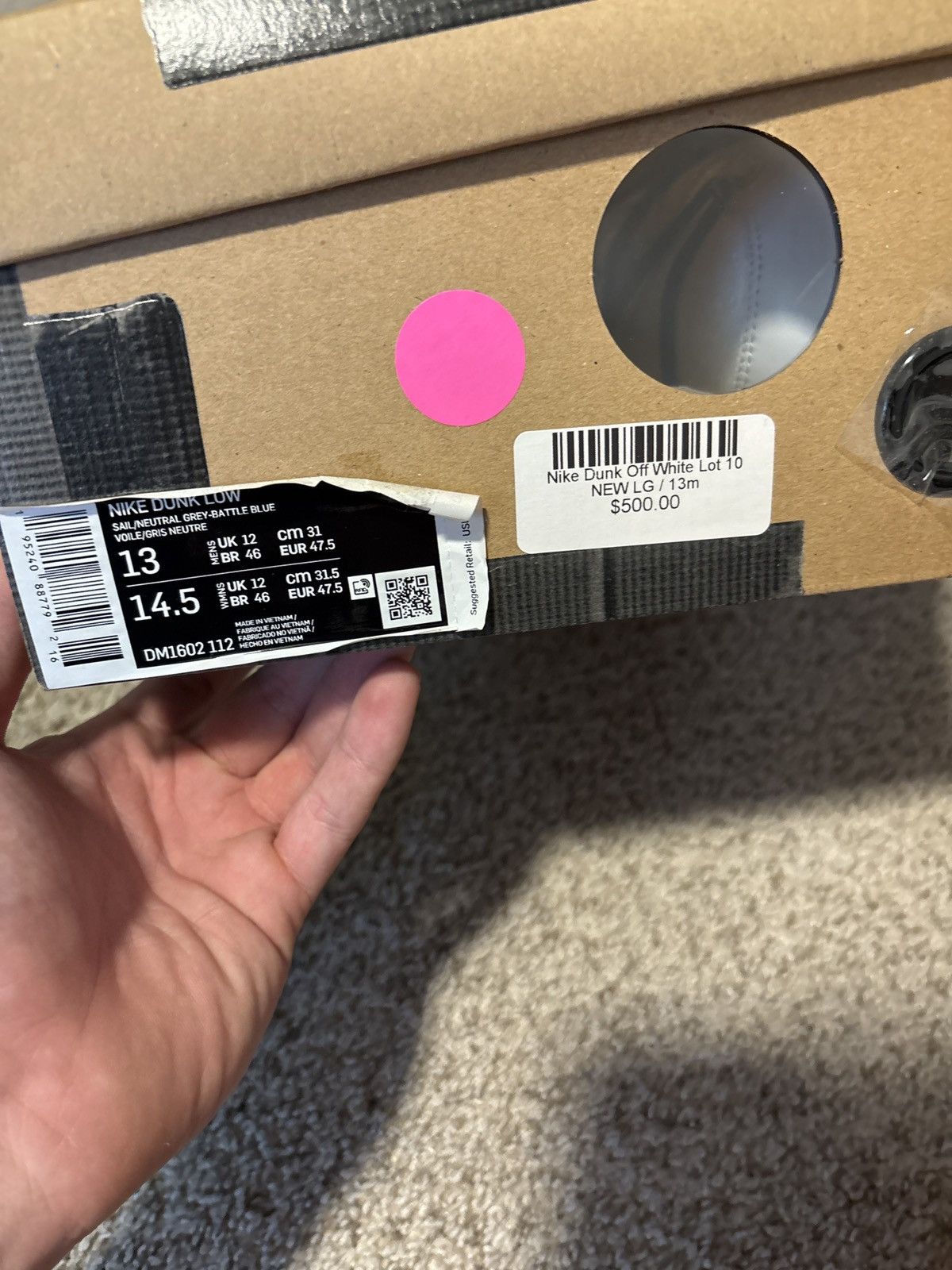 Off-White LOT 10 off white dunk Size US 13 / EU 46 - 8 Thumbnail