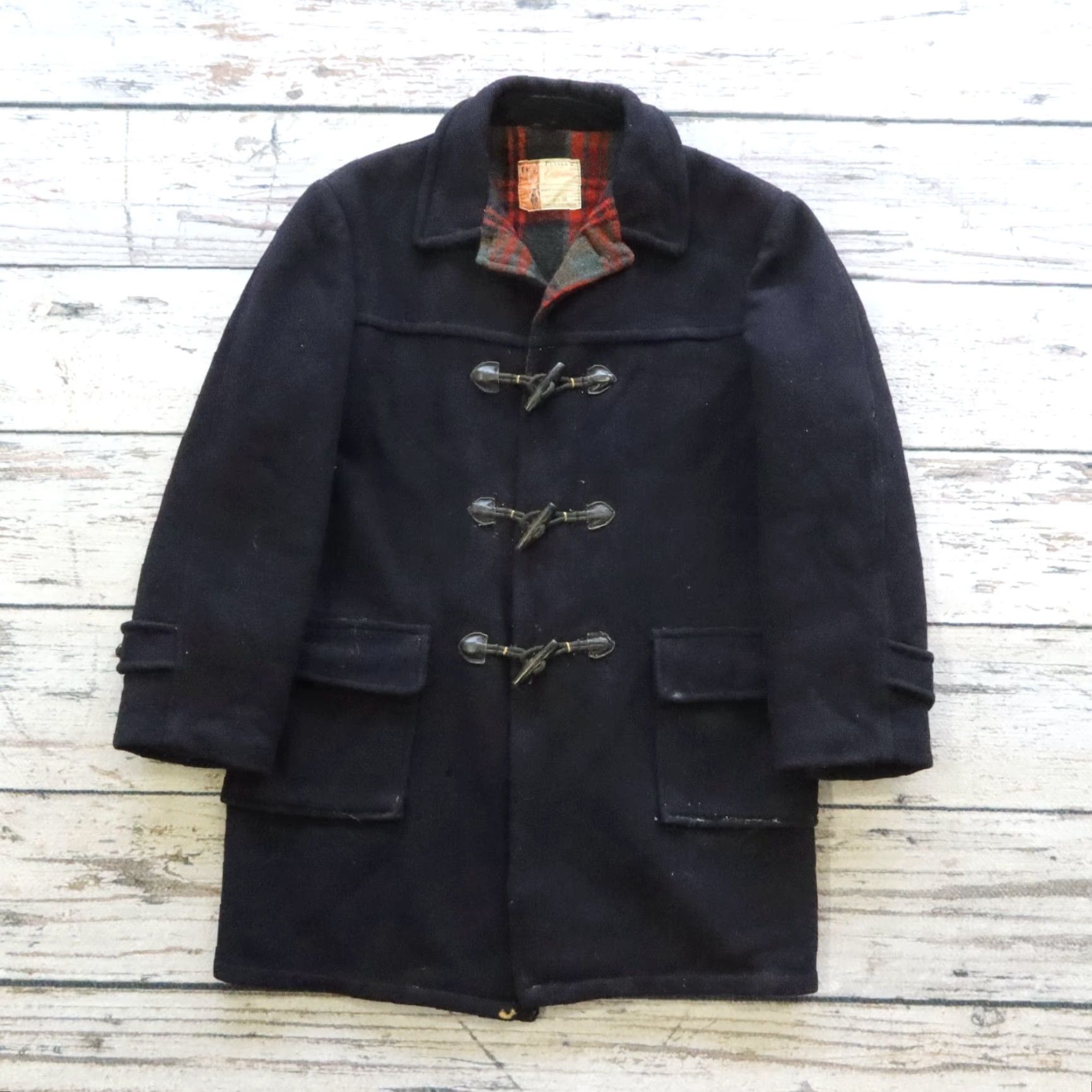 Vintage VINTAGE Penny's Coat Outerwear Duffle Coat Mens Size 18 Blue Wool Trench Coat Size US XXL / EU 58 / 5 - 2 Thumbnail