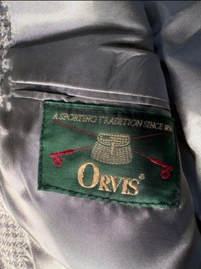 Orvis Orvis Houndstooth Wool Blazer Sport Coat Herringbone Classic Size 40R - 4 Thumbnail