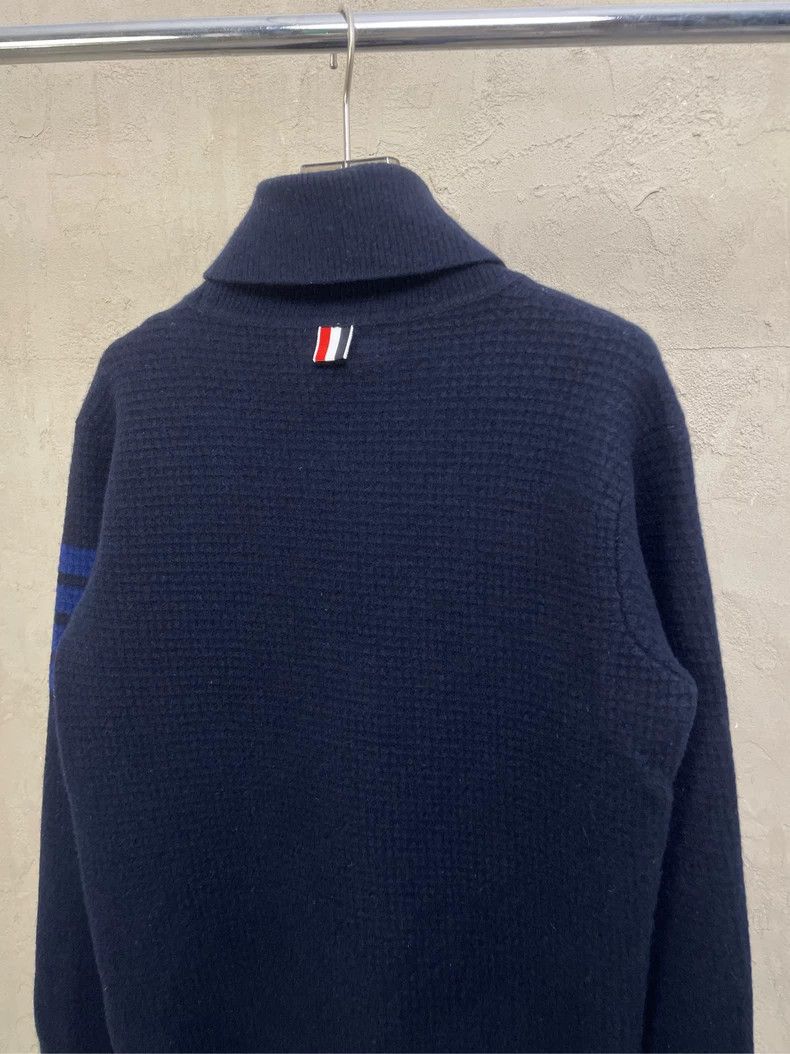 Thom Browne Thom browne Dark blue four-striped turtleneck wool sweater Size US XS / EU 42 / 0 - 4 Thumbnail
