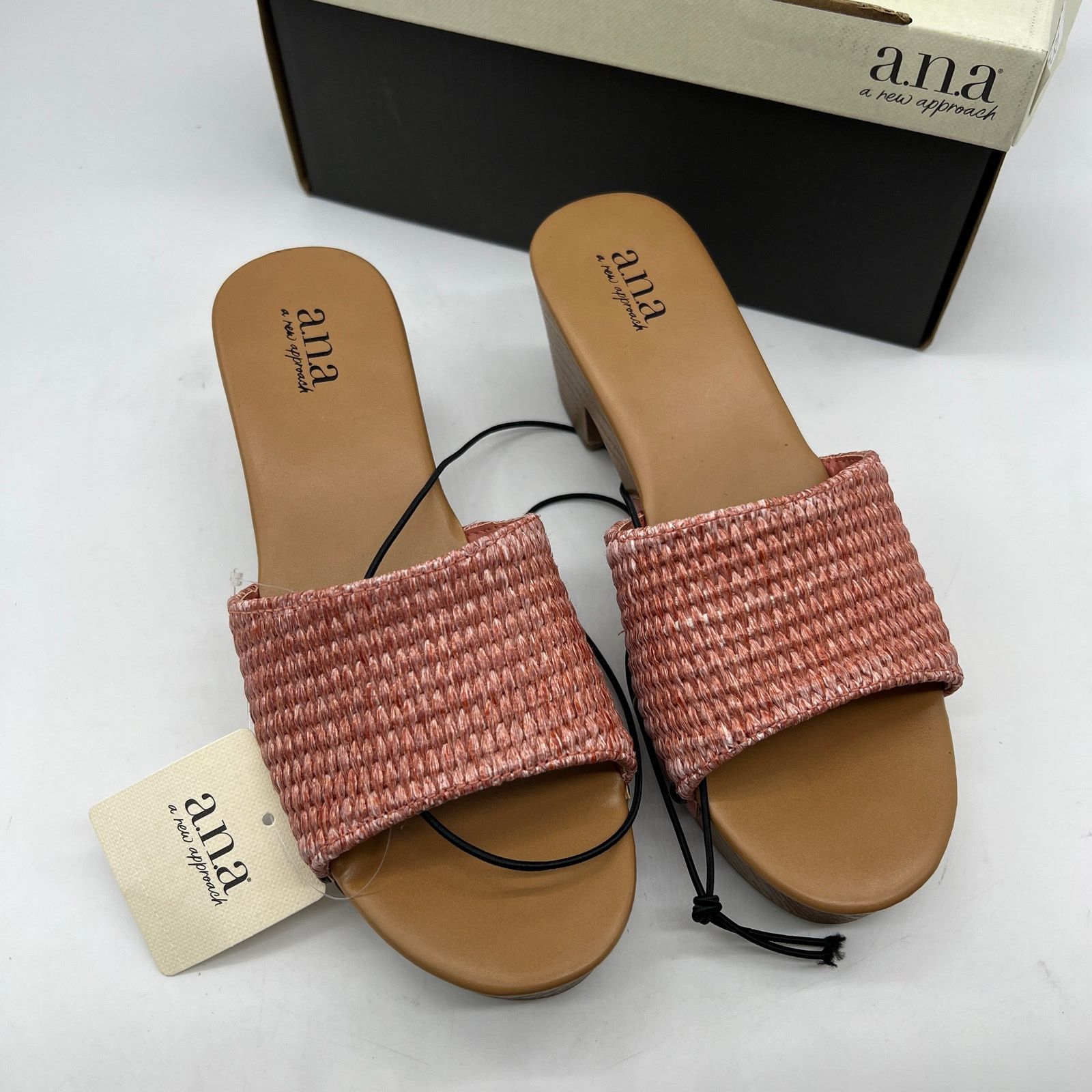 Other a.n.a Womens Robinson Heeled Sandals Terracotta Size US 6.5 / IT 36.5 - 3 Thumbnail