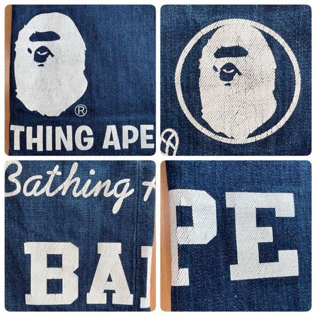 Bape BAPE MIX LOGO Denim Pants a bathing ape NIGO ★size XL Size US 36 / EU 52 - 3 Thumbnail