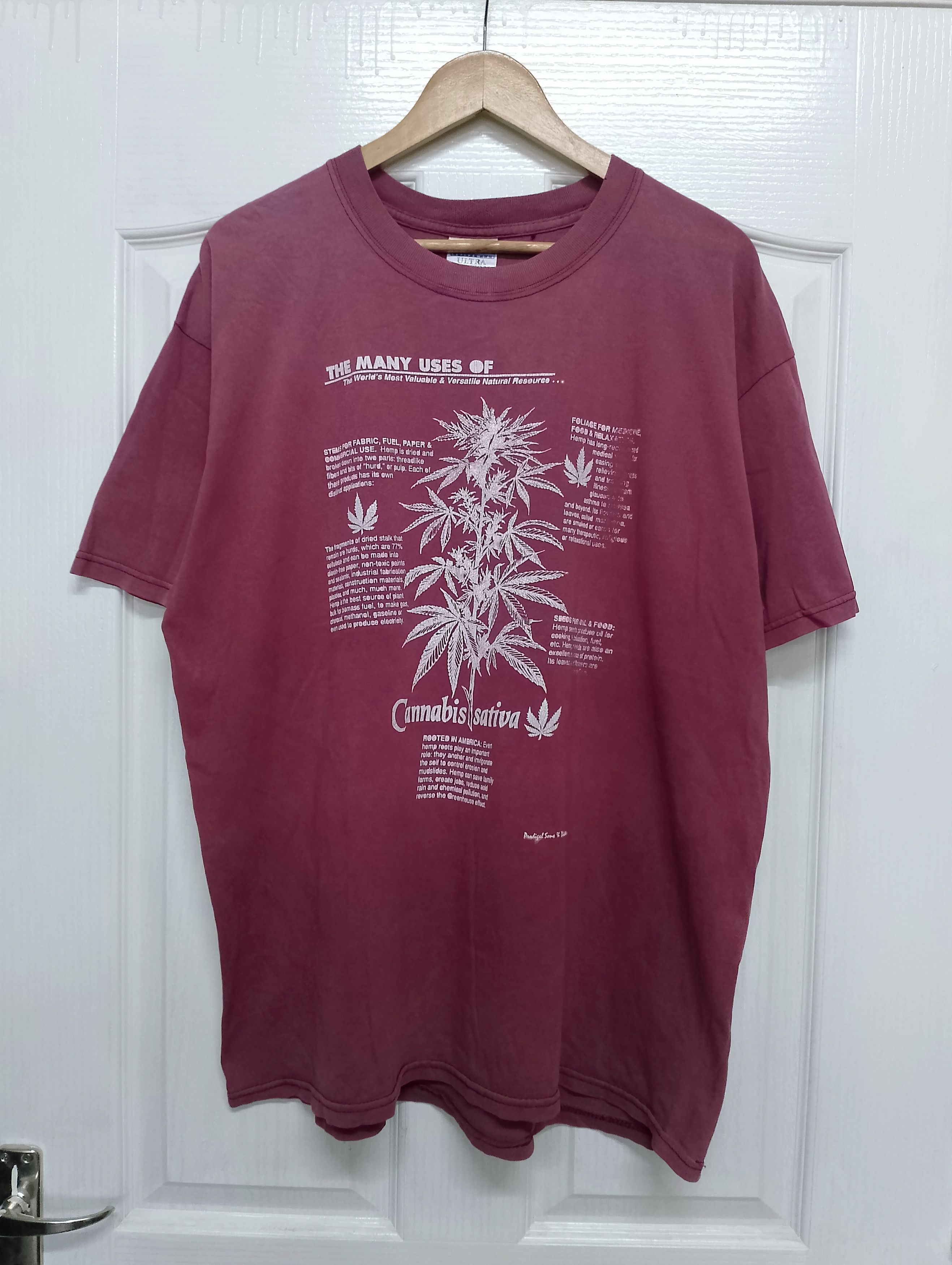 Vintage Vintage Cannabis Sativa Historical Tee Size US XXL / EU 58 / 5 - 1 Thumbnail