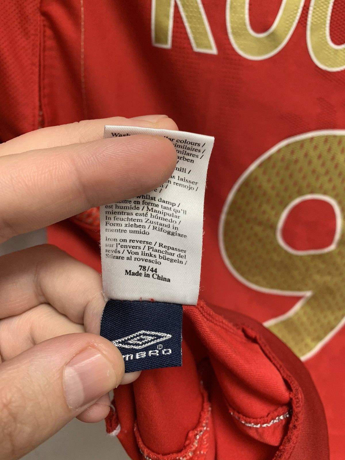 Umbro Rooney 9 England Umbro vintage soccer jersey S Size US S / EU 44-46 / 1 - 7 Thumbnail