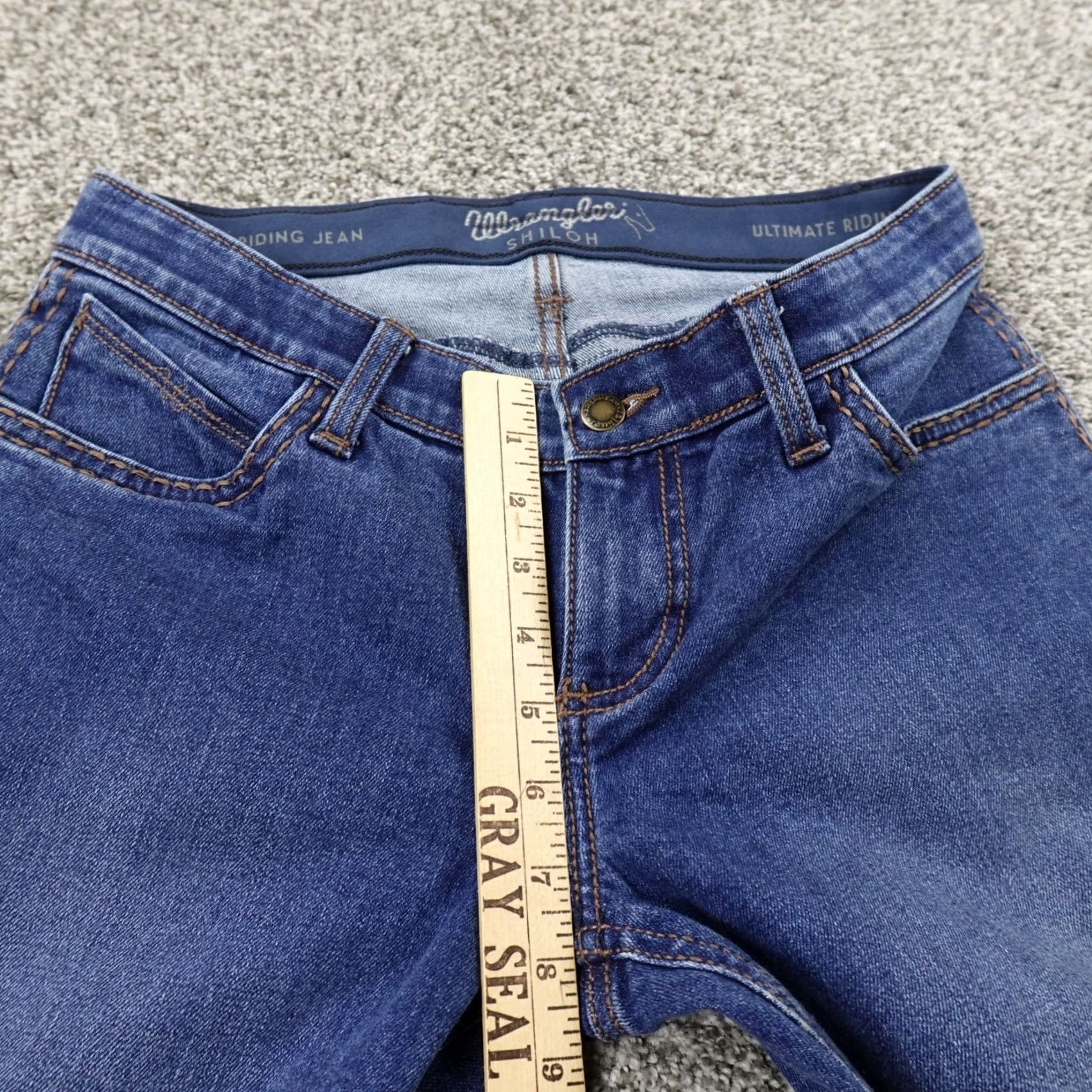Wrangler Wrangler Jeans Womens 7 Dark Blue Denim Pants Shiloh Low Rise Boot Rodeo Stretch - Mens? Size 28" / US 6 / IT 42 - 4 Thumbnail