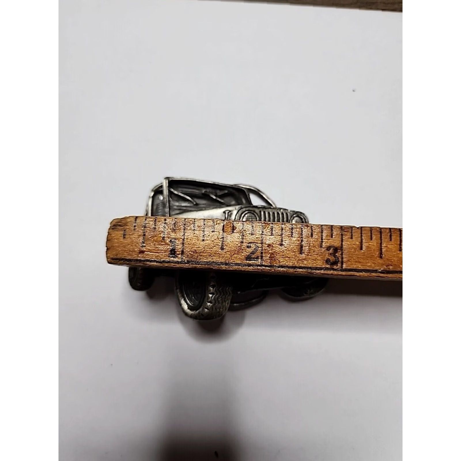 Jeep VINTAGE Bergamot Brass Works Jeep Wrangler Silvertone Belt Buckle 1978 Rockabilly USA Men Silver Belt Buckle Size ONE SIZE - 3 Thumbnail
