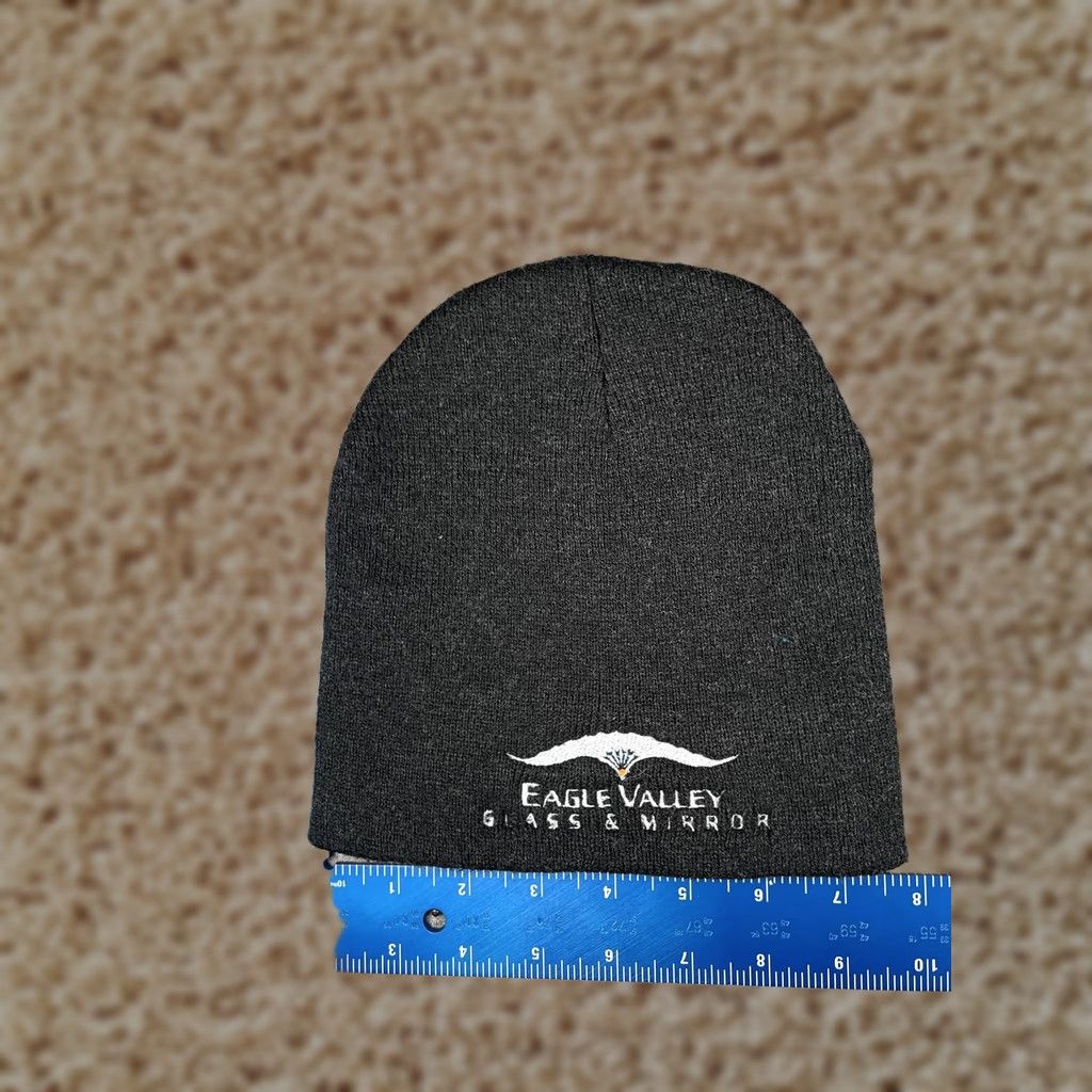 Vintage Eagle Valley Glass & Mirror Beanie Mens One Size Black Knit Logo Winter Size ONE SIZE - 1 Thumbnail