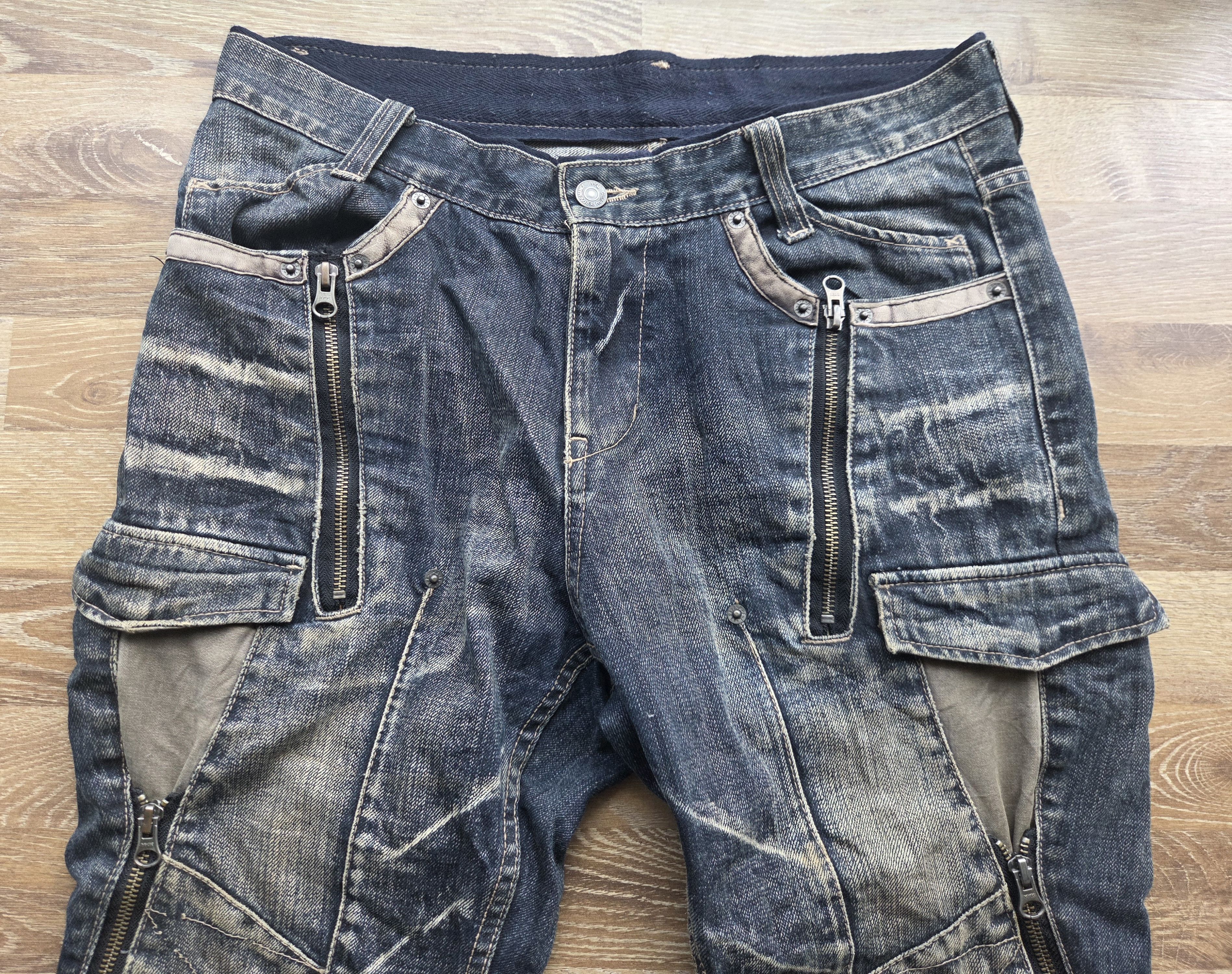 PPFM Archive Multi Zipper PPFM Distressed Biker Denim Grunge LGB Size US 34 / EU 50 - 3 Thumbnail