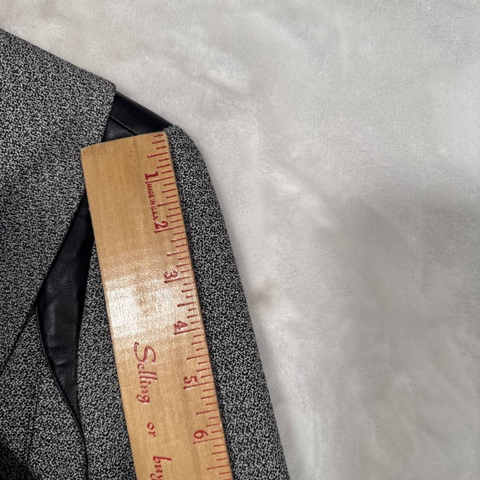 Bebe Bebe tweed jacket blazer w/ Faux leather accent Sz 8 Padded Size M / US 6-8 / IT 42-44 - 14 Thumbnail