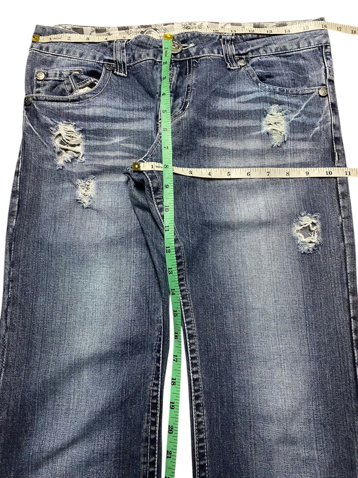 Japanese Brand Vintage Japanese Brand Star Original Distressed Slim Jeans Size US 32 / EU 48 - 13 Thumbnail