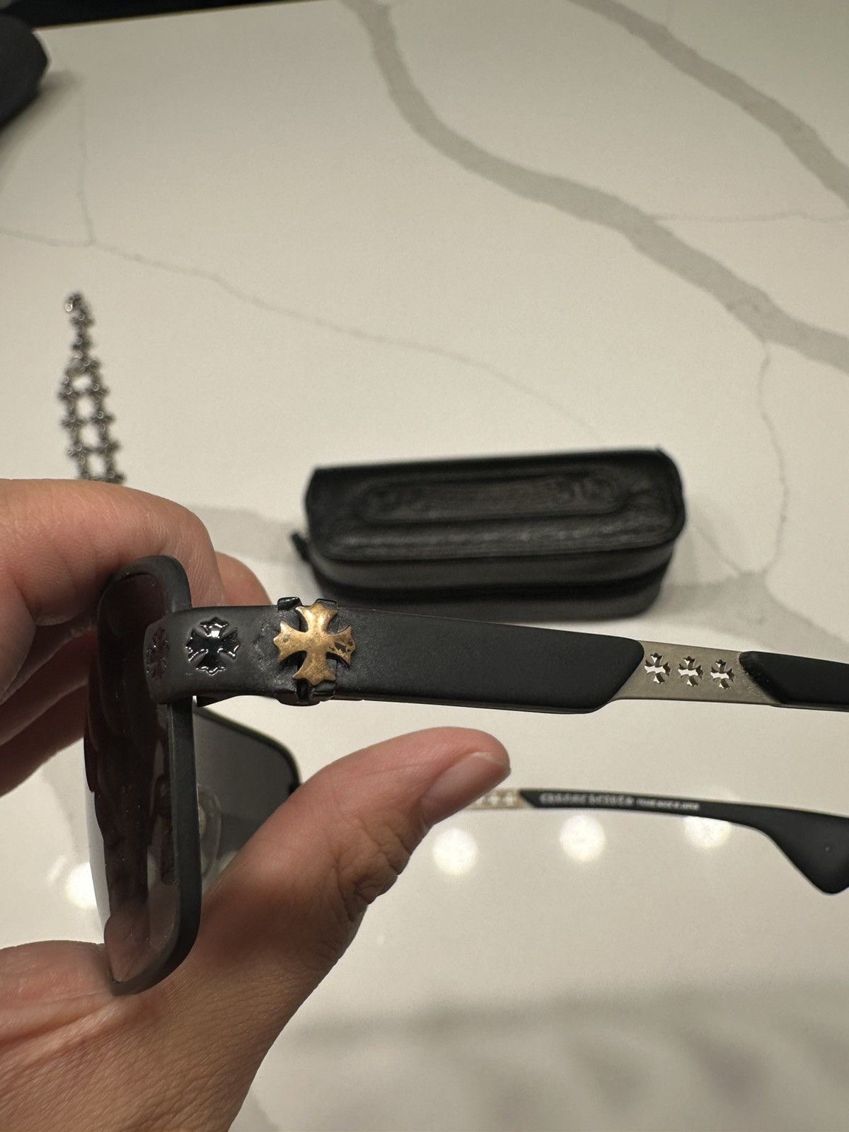 Chrome Hearts 🔥Chrome Hearts Black Vintage Sunglasses🔥 Size ONE SIZE - 8 Thumbnail
