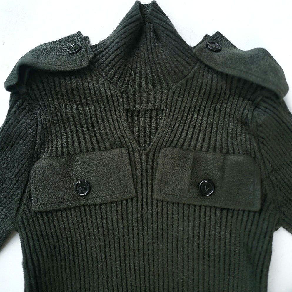 Bottega Veneta Bottega Veneta Salon 02 Army Green Ribbed Knit Sweater | NEW Size L / US 10 / IT 46 - 2 Thumbnail