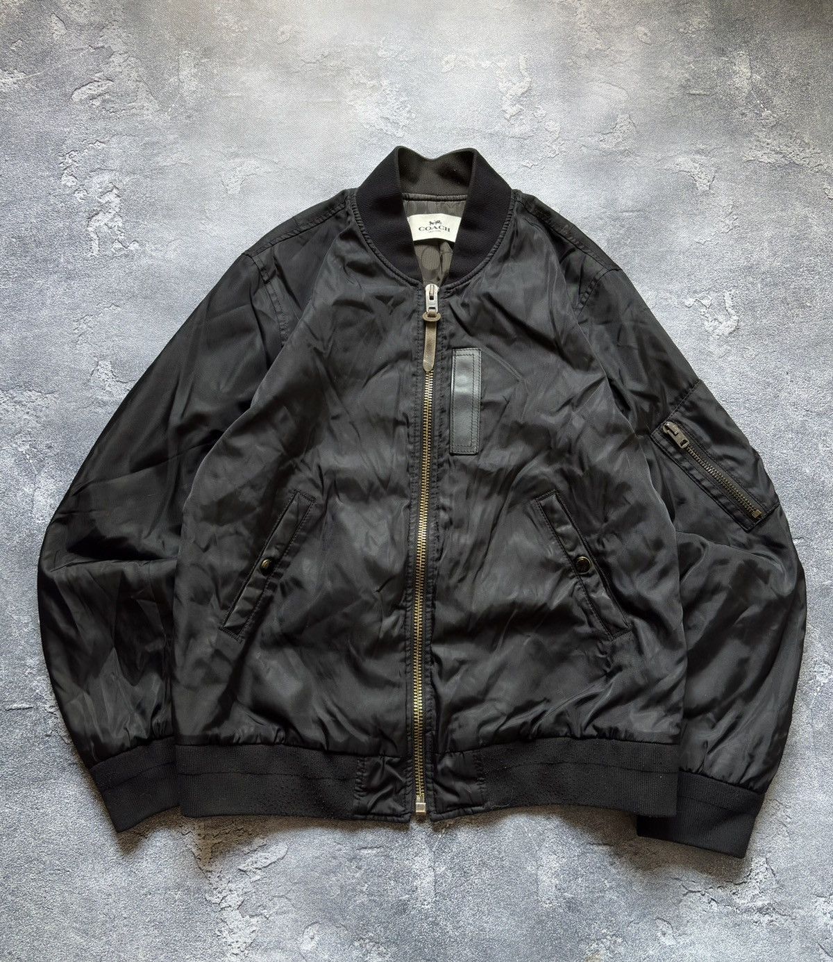 Coach Coach Luxury Monogram MA-1 Nylon Bomber Jacket Size L Rare Size US L / EU 52-54 / 3 - 1 Thumbnail