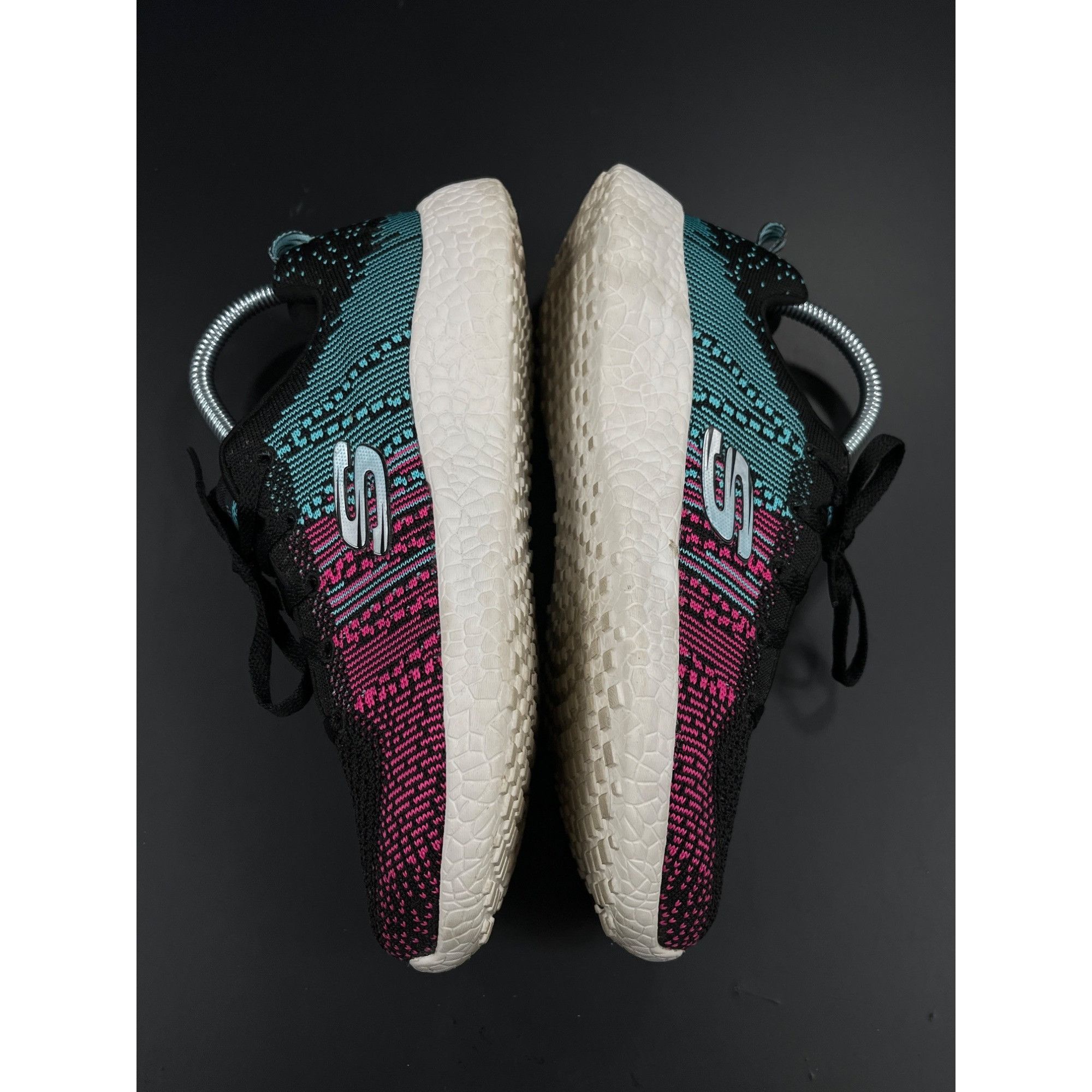 SKECHERS Skechers SKU 7840 Womens Knit Sneakers Pink Teal Low Top Sho Size US 7.5 / IT 37.5 - 4 Thumbnail