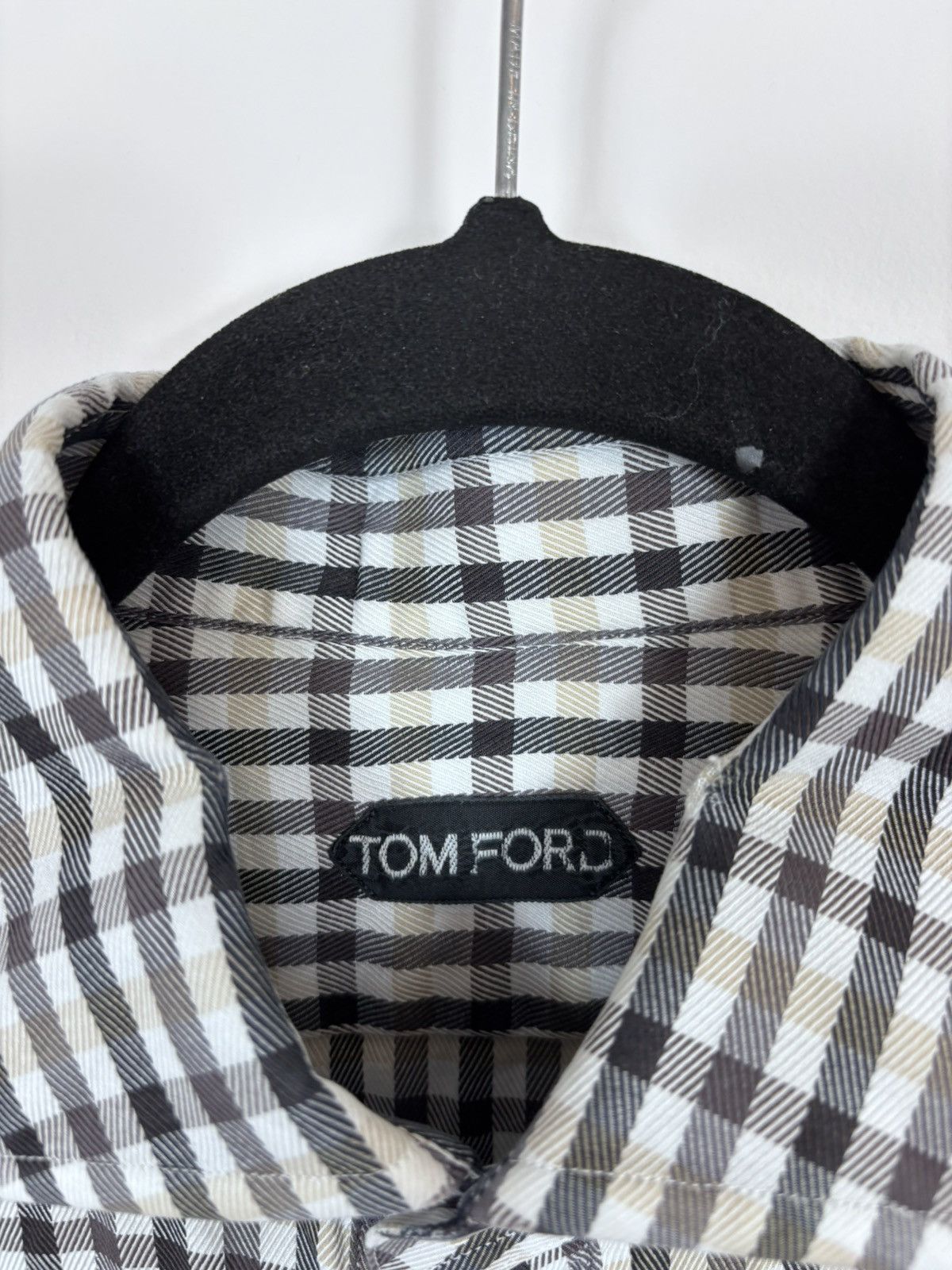 Tom Ford Tom Ford Men’s Gingham Check Dress Shirt Long Sleeve Size US M / EU 48-50 / 2 - 9 Thumbnail