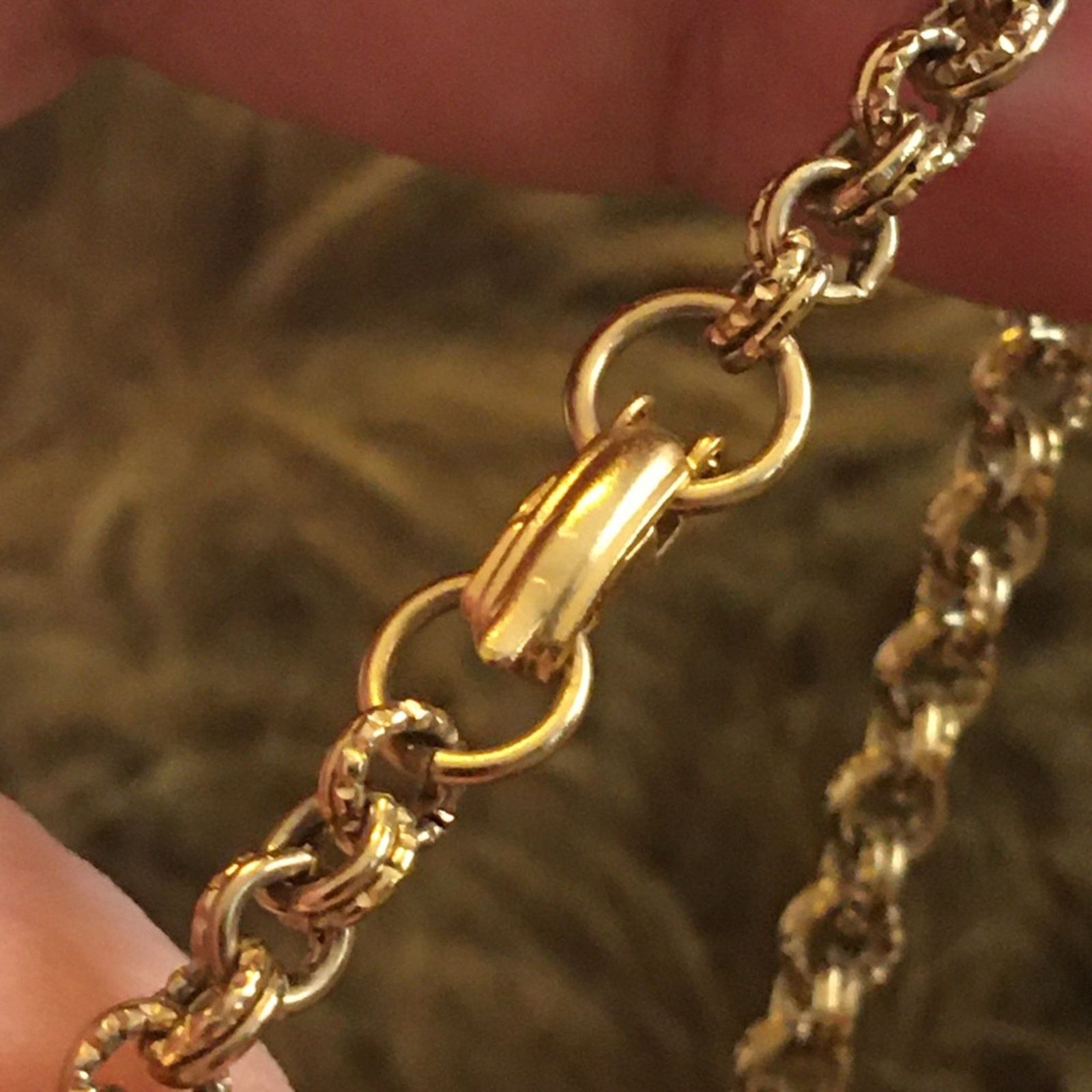 Vintage Vintage 70s monogram pendant on chain necklace Size ONE SIZE - 9 Thumbnail