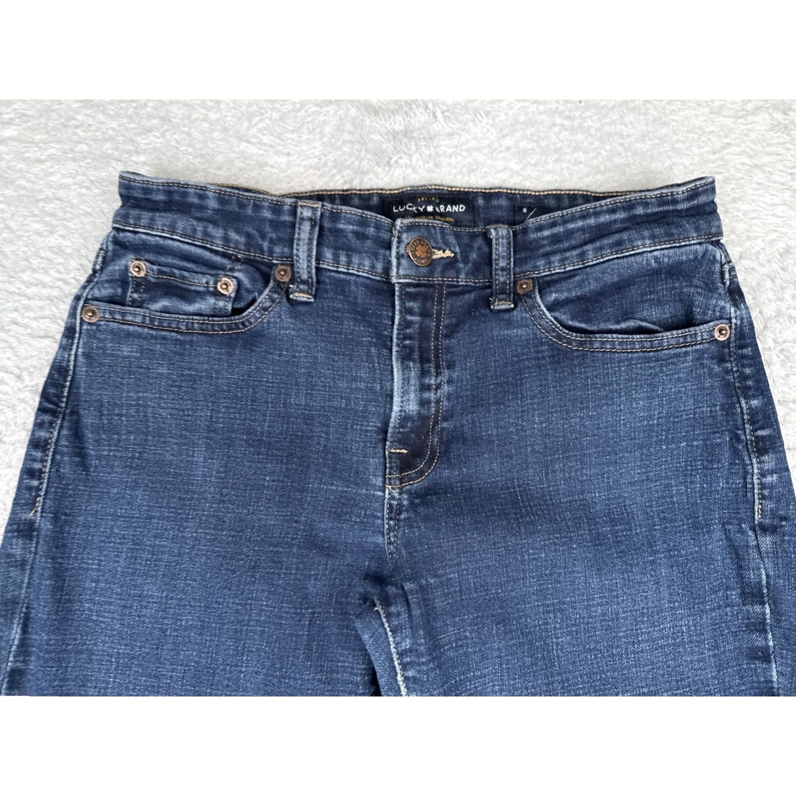 Lucky Brand Lucky Brand Sweet Straight Jeans Womens 8/29 Blue Wash Mid Rise Stretch 28x31 Jeans Mens? Size 30" / US 8 / IT 44 - 4 Thumbnail