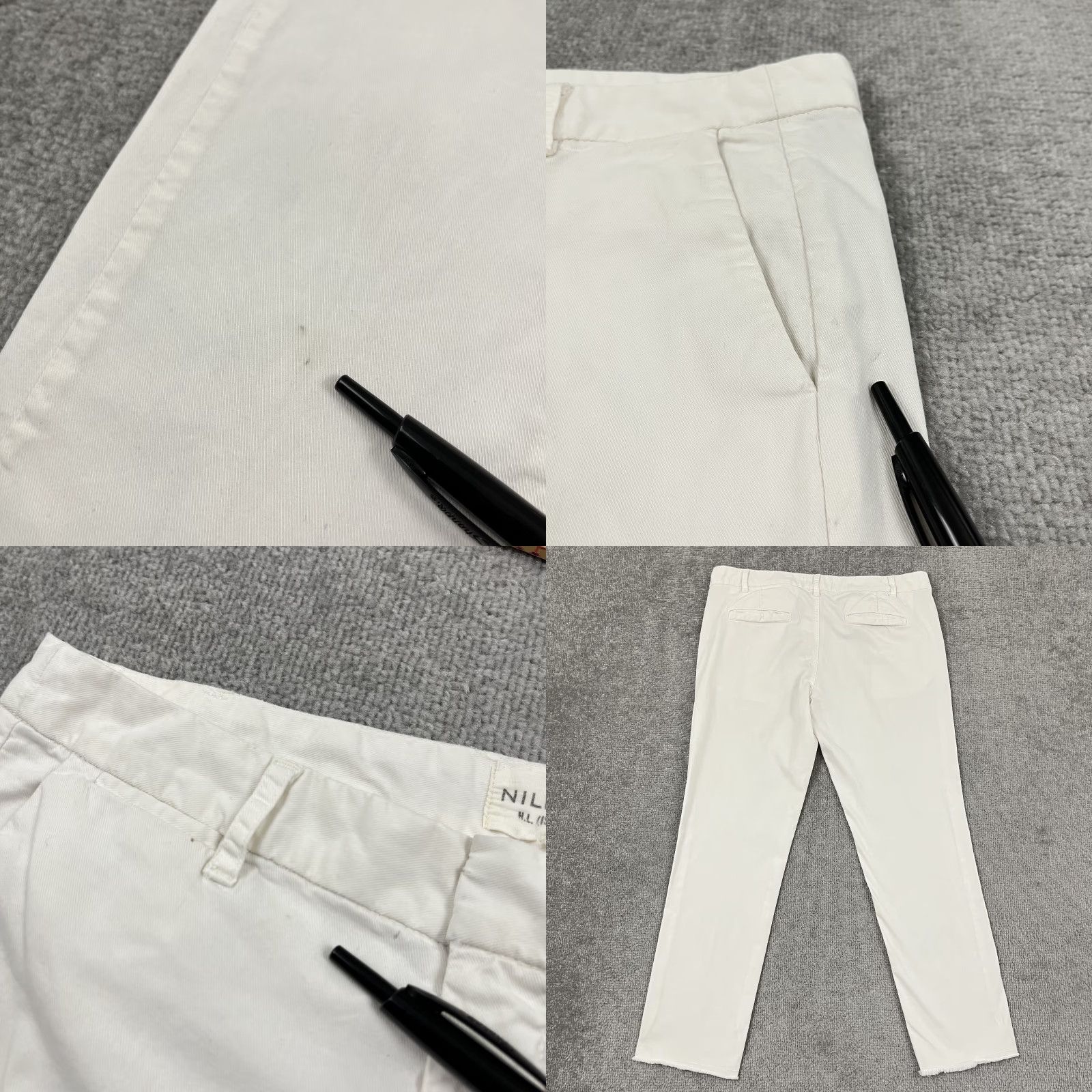 Nili Lotan Nili Lotan Pants Womens Sz 4 30 x 26 White Tapered Raw Hem Mid Rise Minimalist Size 27" / US 4 / IT 40 - 8 Thumbnail