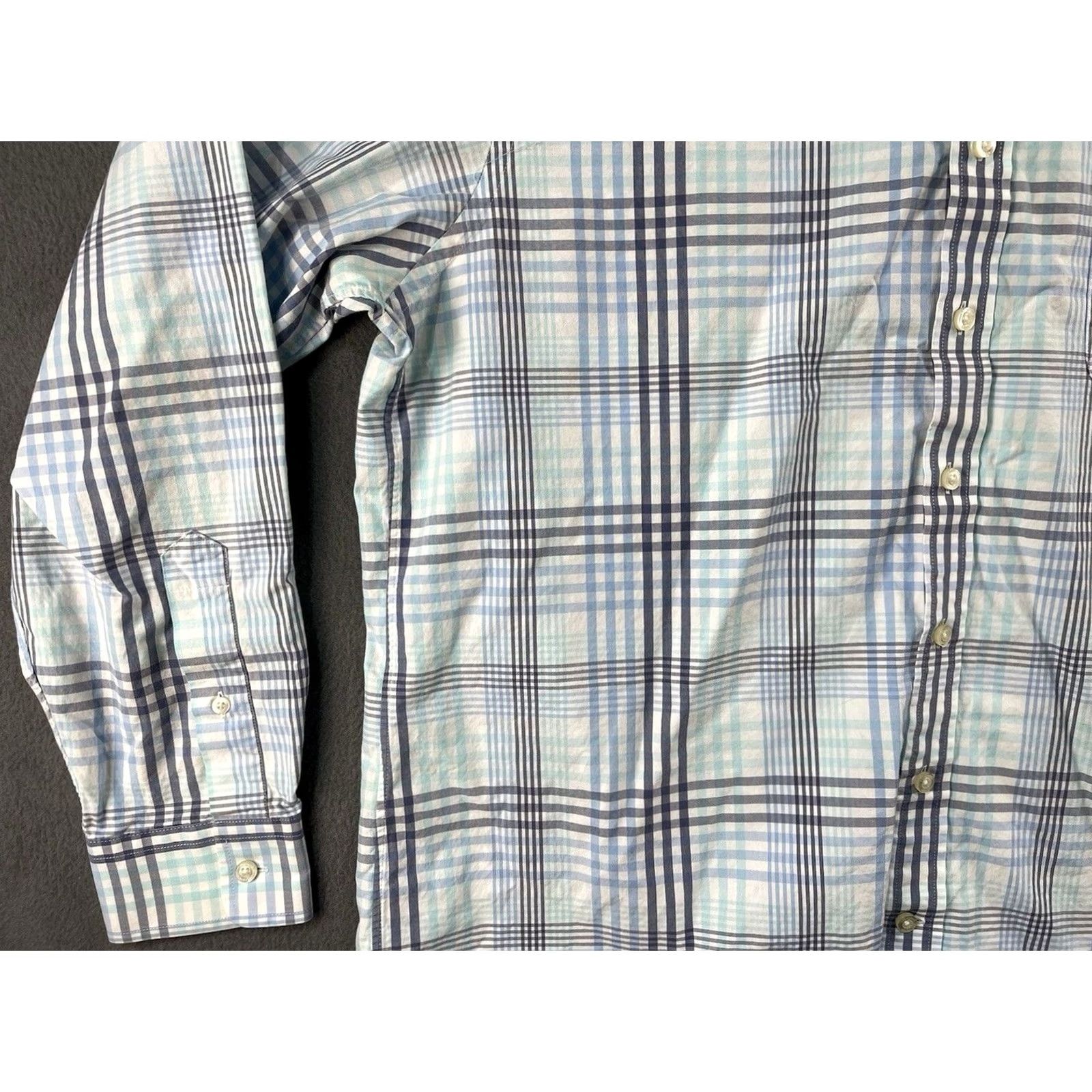 Vineyard Vines Vineyard Vines Murray Slim Fit XL Blue Plaid Button Up Long Sleeve Whale Shirt Size US XL / EU 56 / 4 - 4 Thumbnail