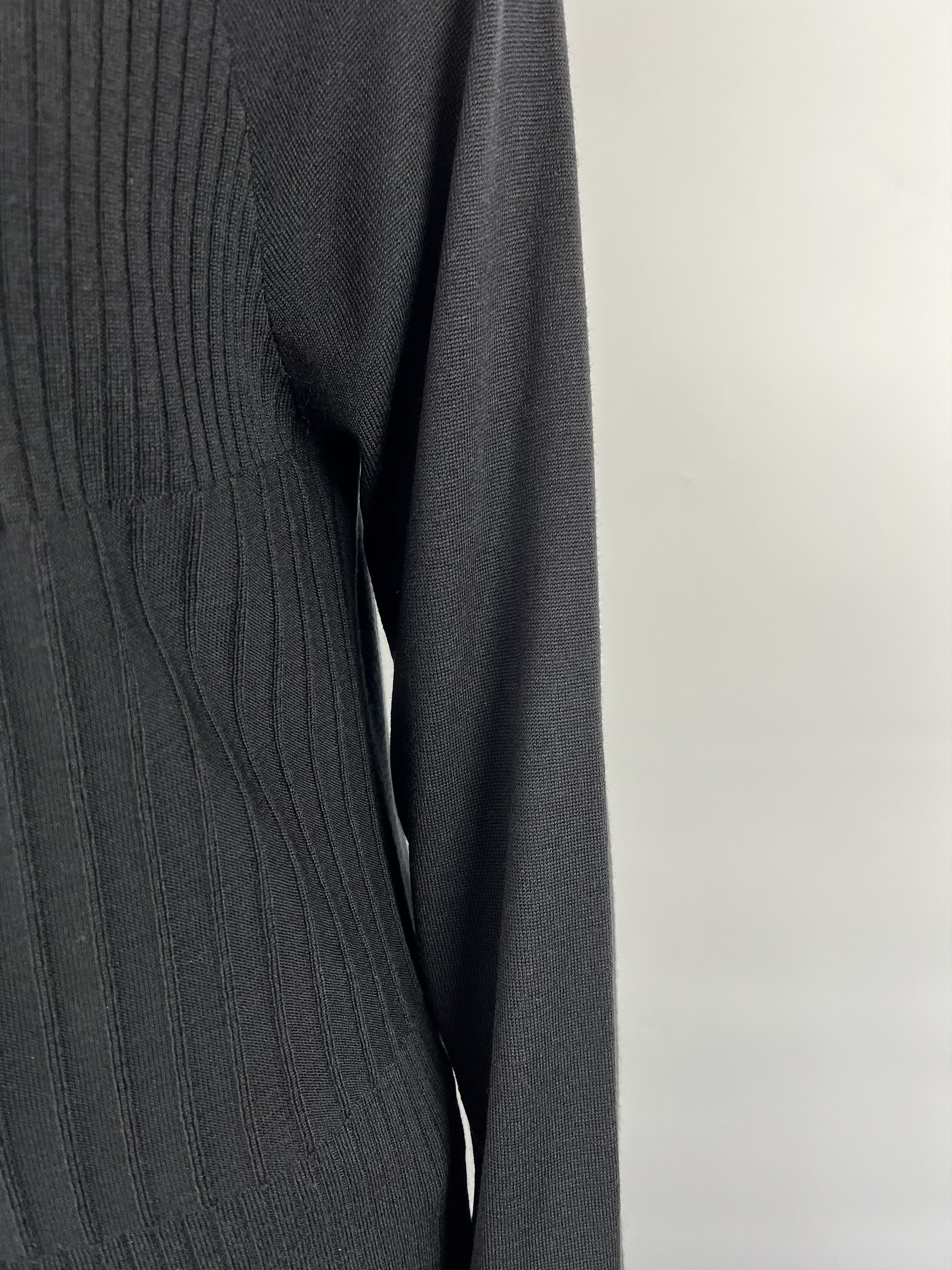 Just Cavalli × Roberto Cavalli Just Cavalli Black Ribbed Wool Sweater Size L Size L / US 10 / IT 46 - 7 Thumbnail